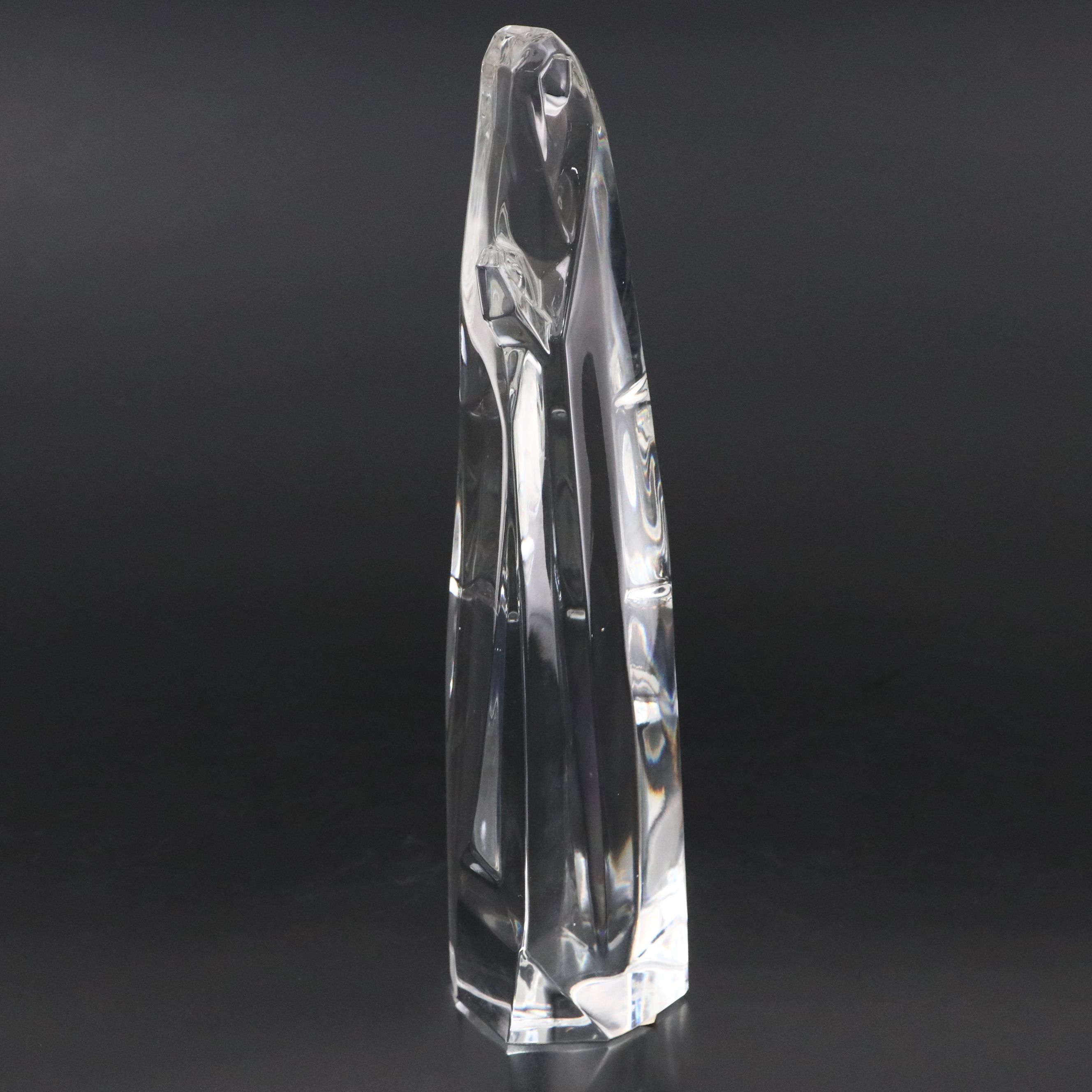 German Crystal Abstract Madonna and Child Figurine