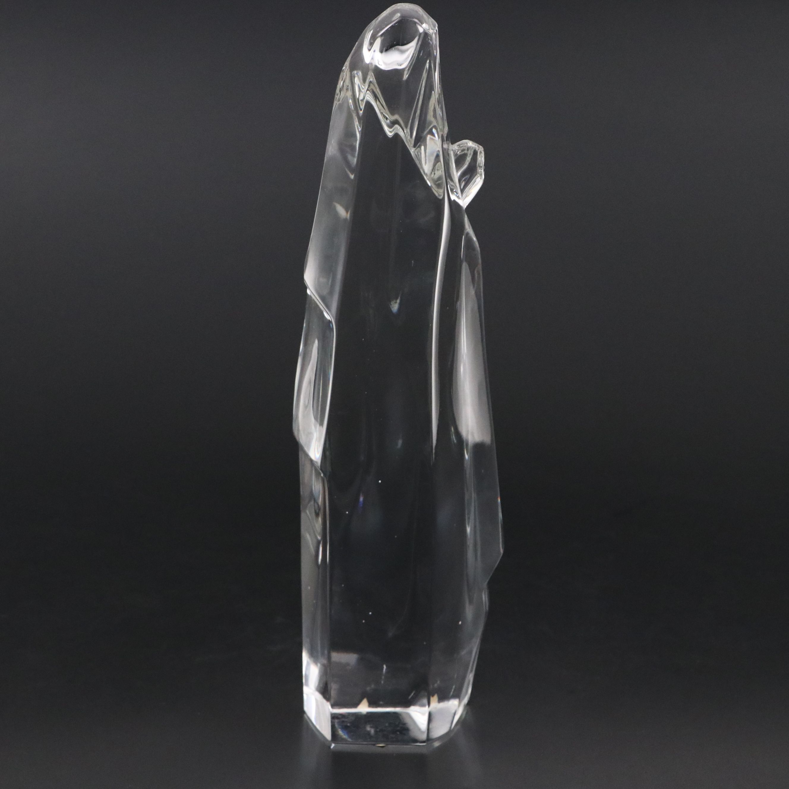 German Crystal Abstract Madonna and Child Figurine