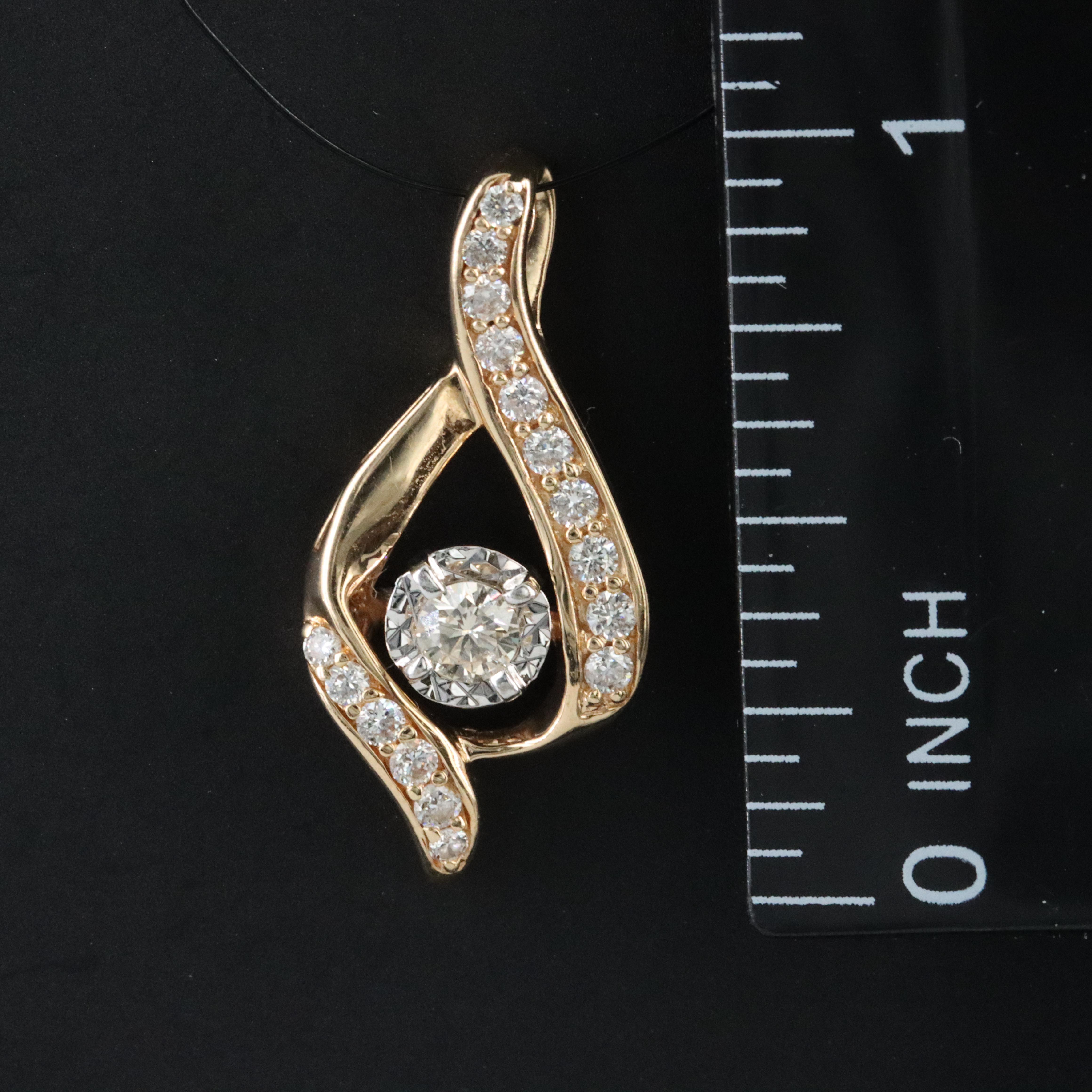 14K 0.47 CTW Diamond Pendant