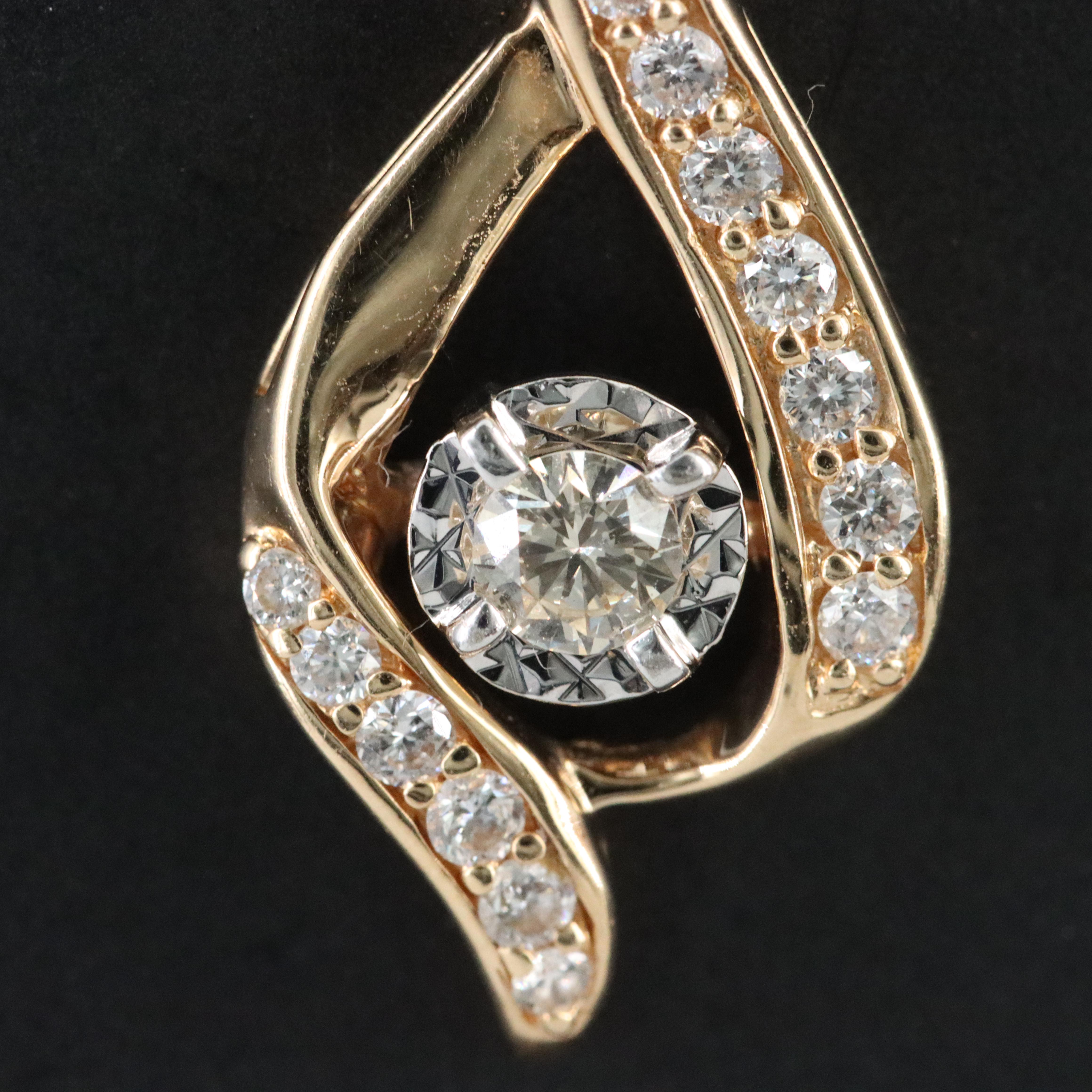 14K 0.47 CTW Diamond Pendant