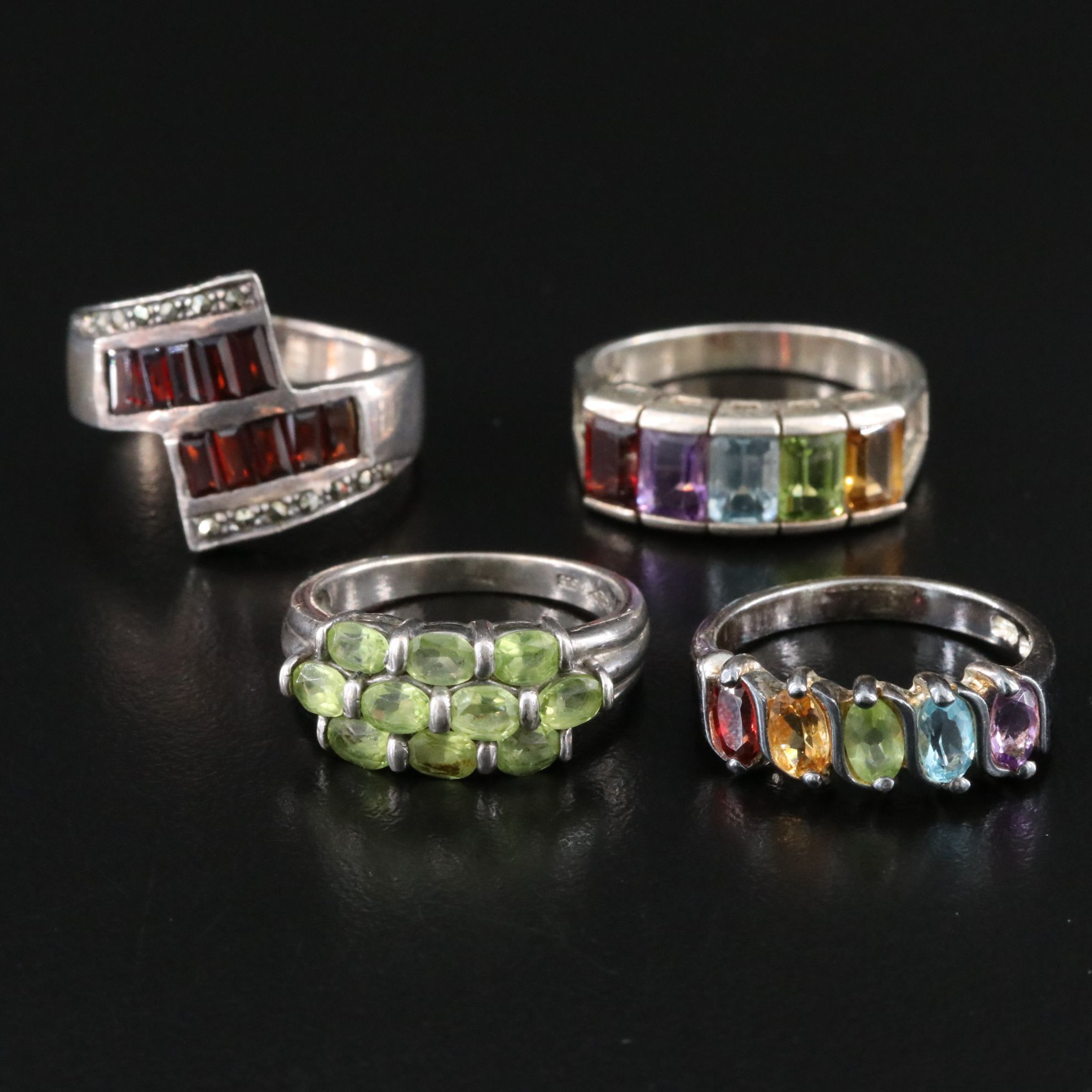 Sterling Gemstone Ring Collection