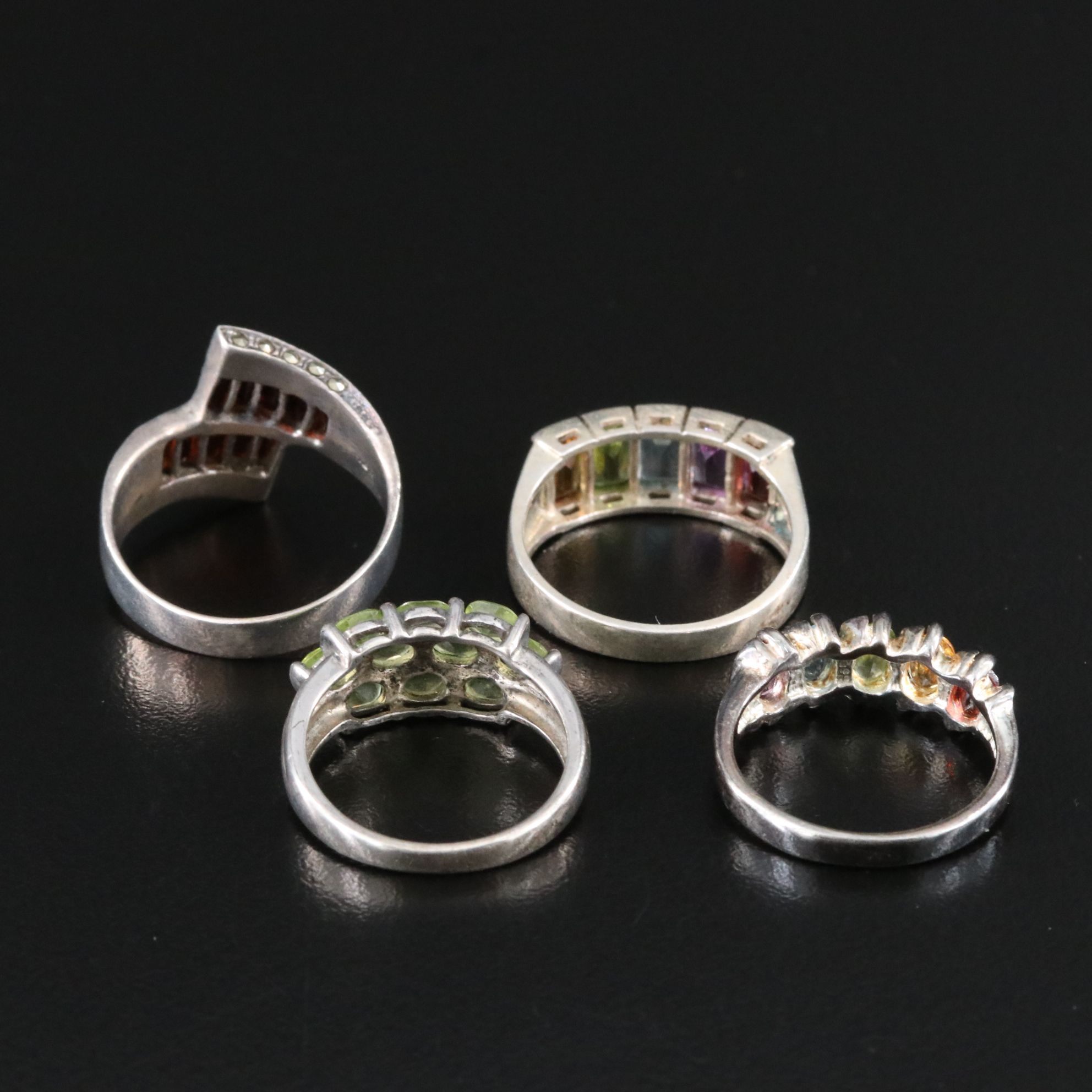 Sterling Gemstone Ring Collection