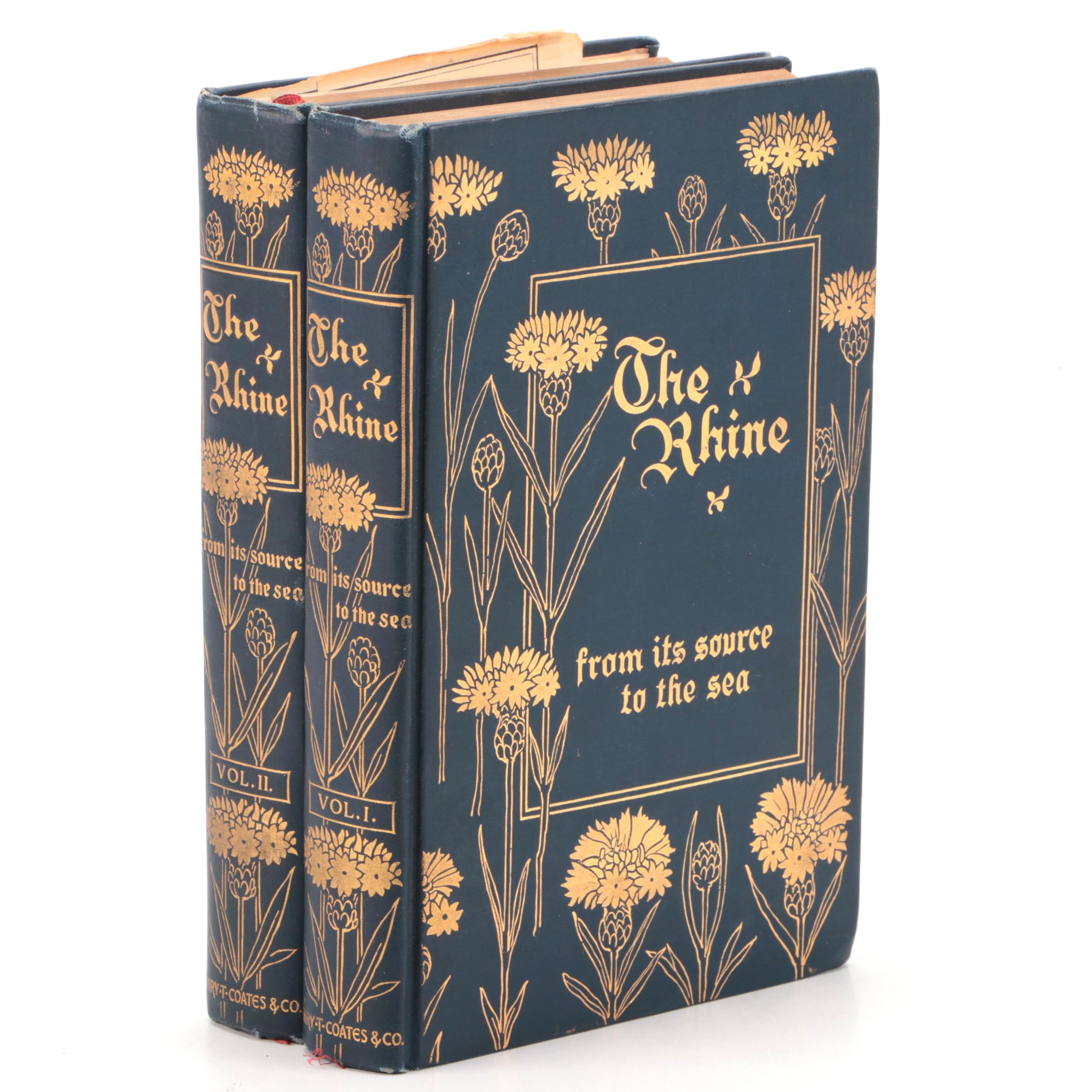 Illustrated "The Rhine" Two-Volume Set Translated by G. C. T. Bartley, 1899