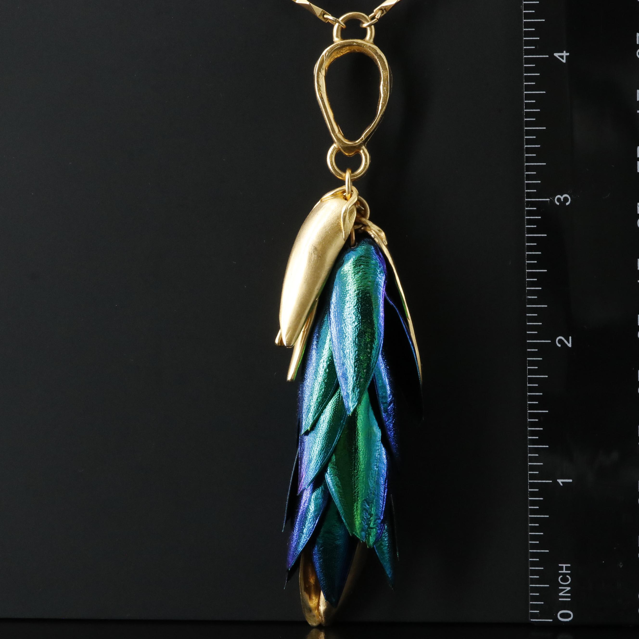 Lingua Nigra Elytra Necklace