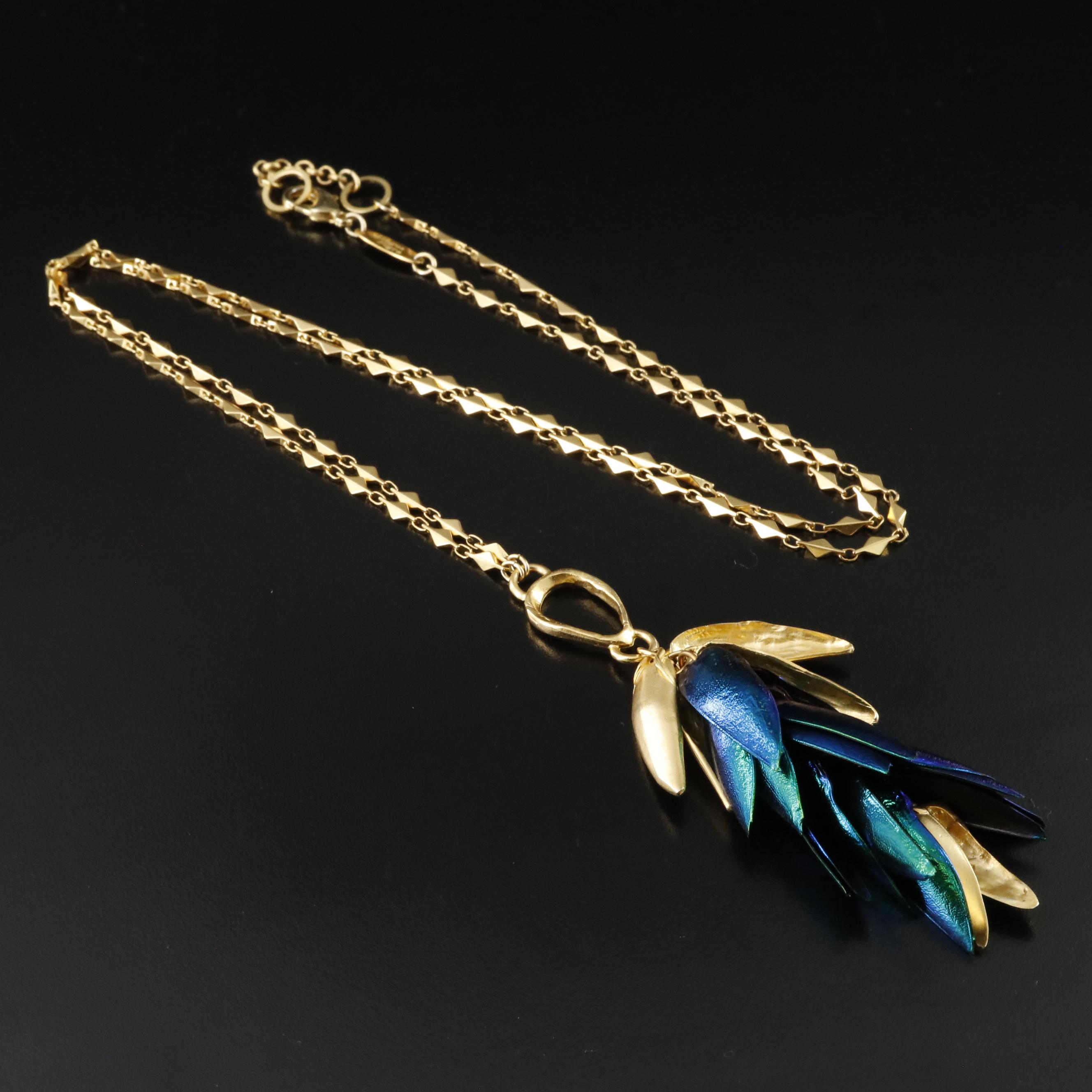 Lingua Nigra Elytra Necklace