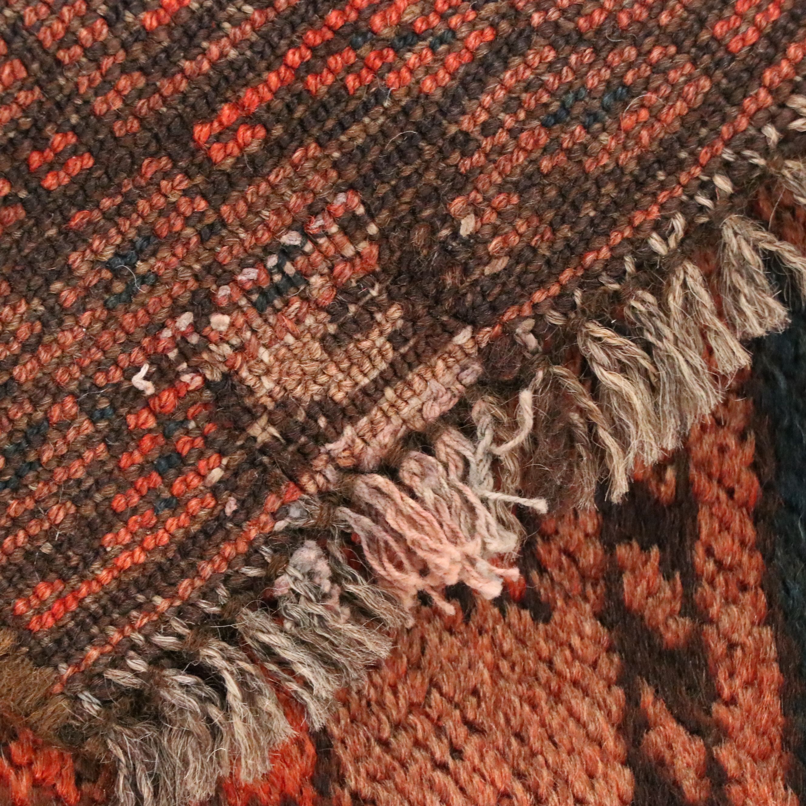 10'8 x 13'7 Hand-Knotted Afghan Turkmen Room-Sized Rug