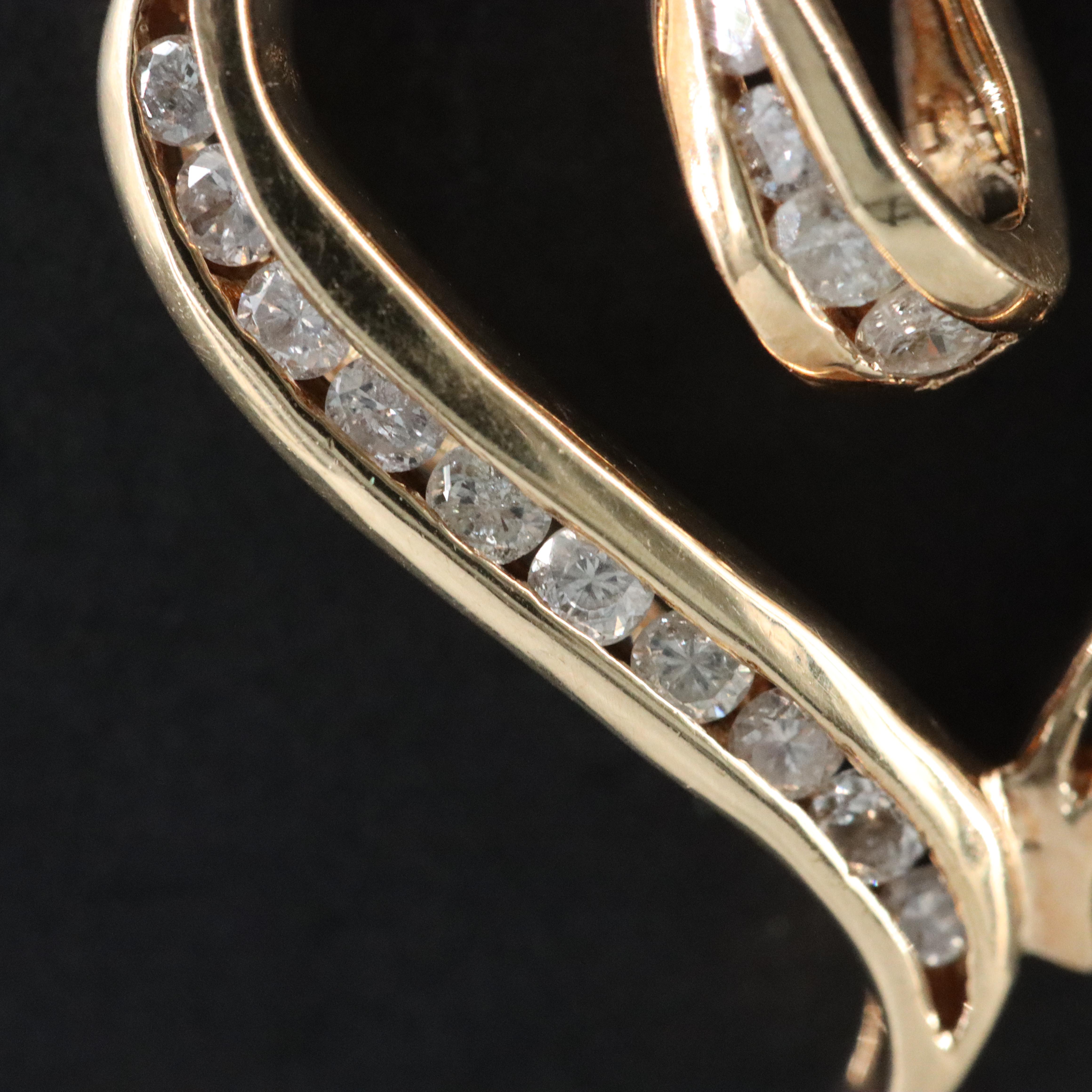 10K 0.50 CTW Diamond Heart Pendant