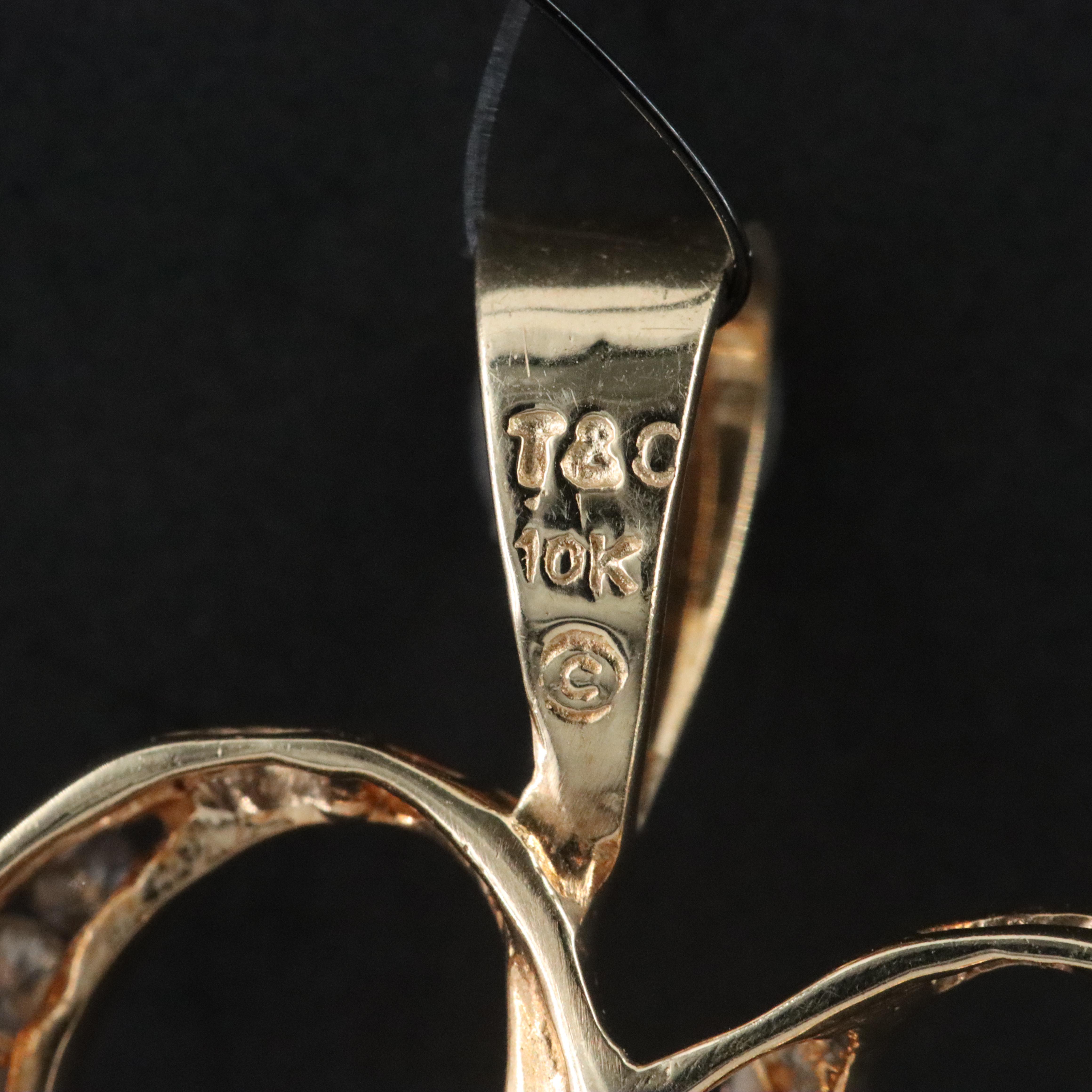 10K 0.50 CTW Diamond Heart Pendant