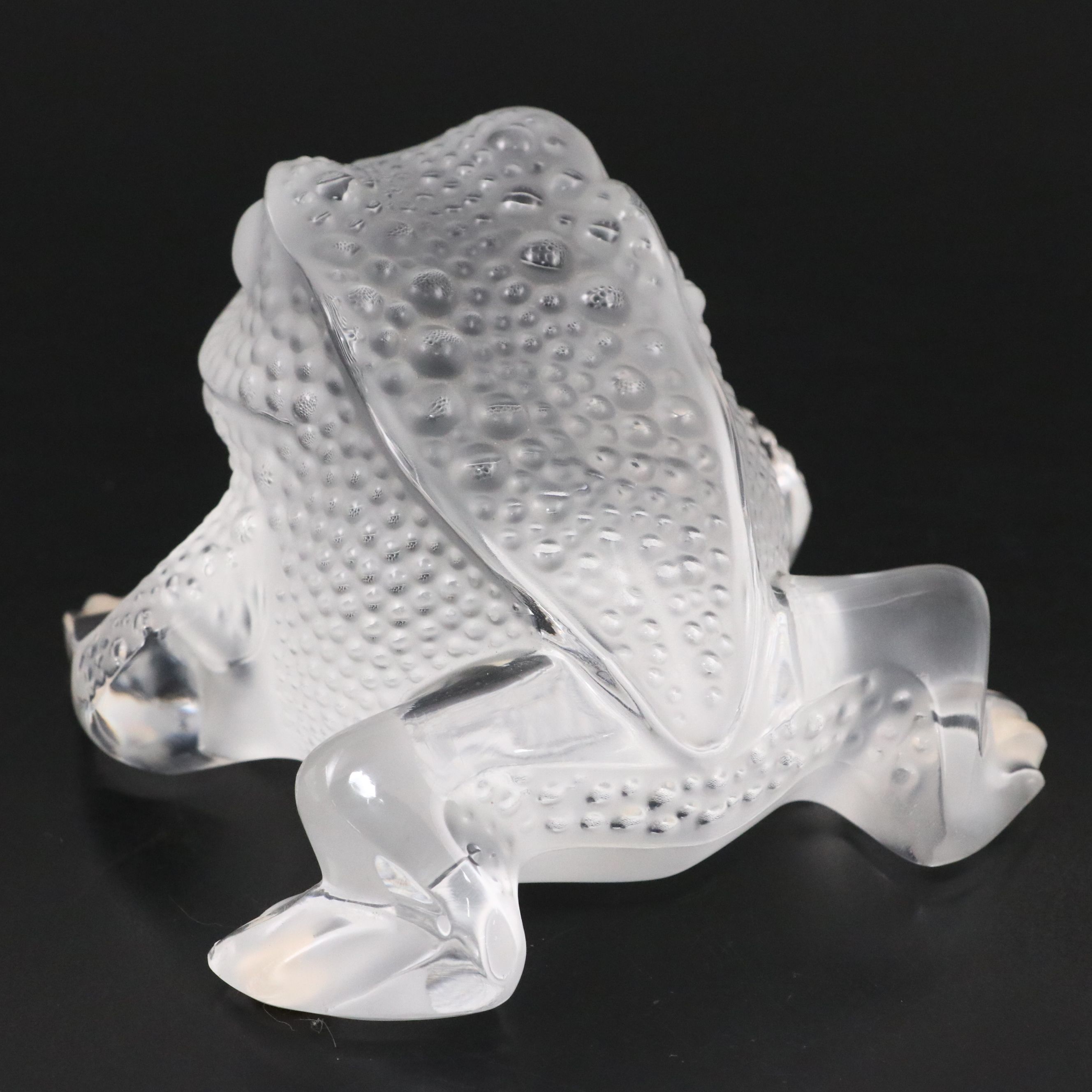 Lalique "Gregoire Toad" Frosted and Clear Crystal Figurine