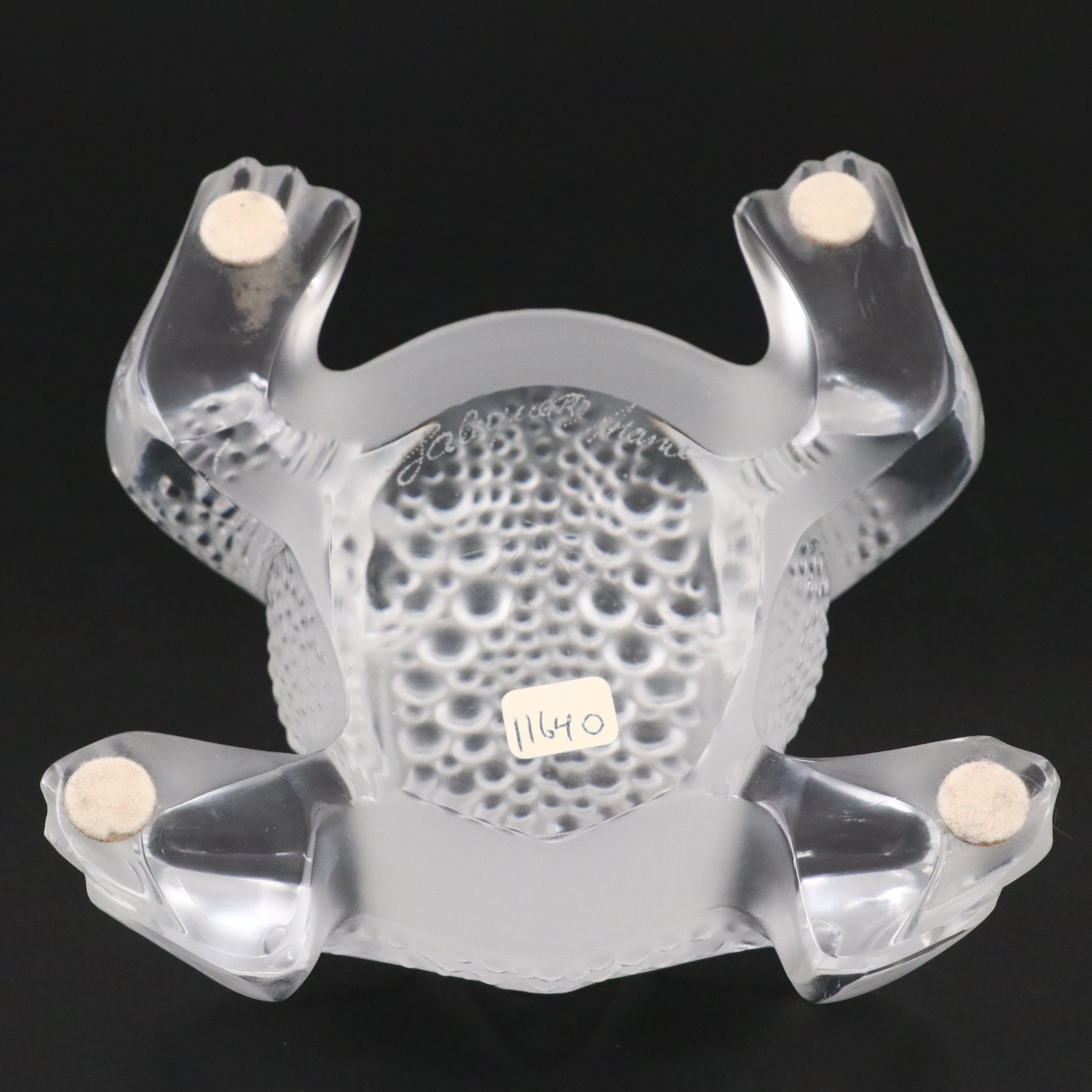 Lalique "Gregoire Toad" Frosted and Clear Crystal Figurine