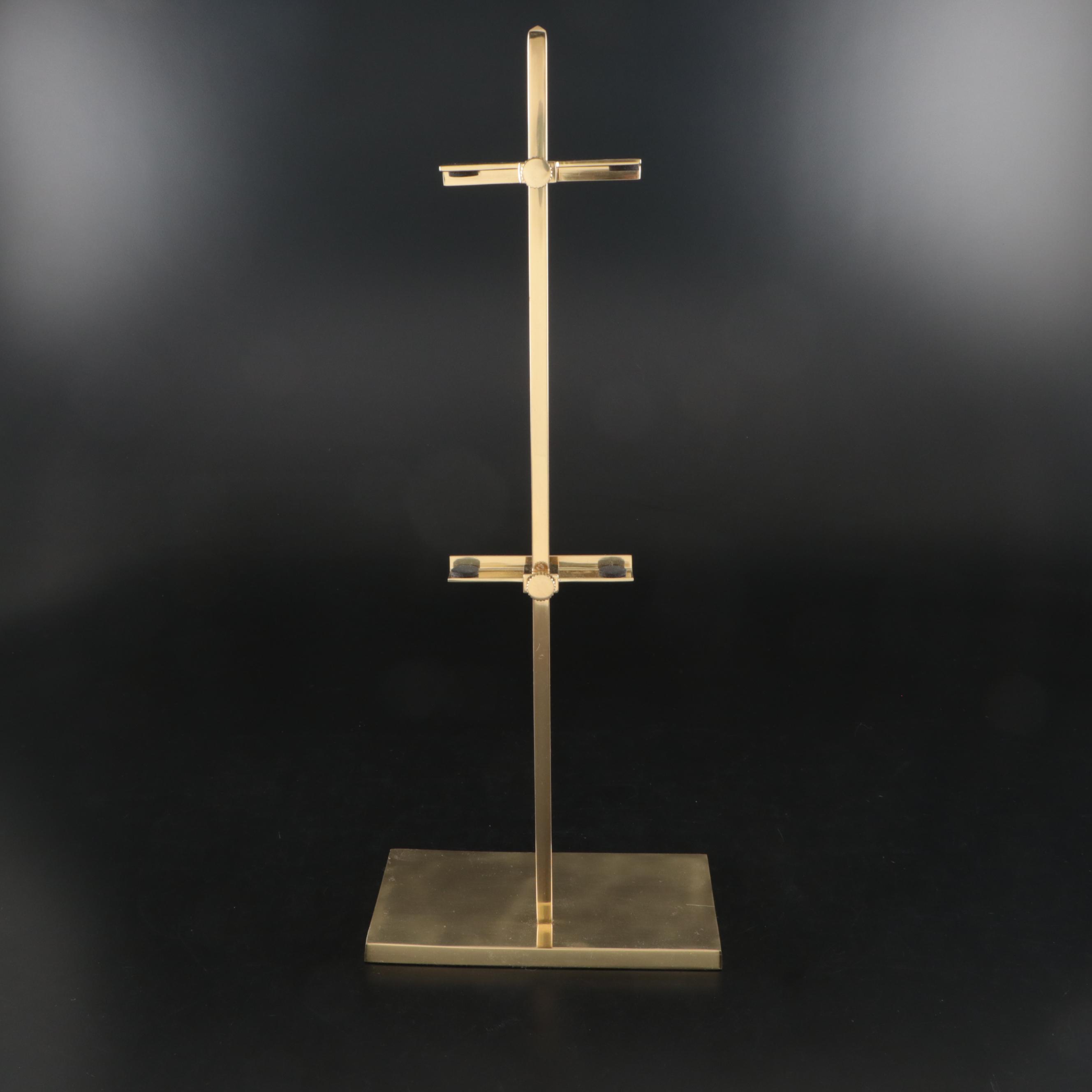 Brass Tabletop Gallery Adjustable Easel, Late 20th Century