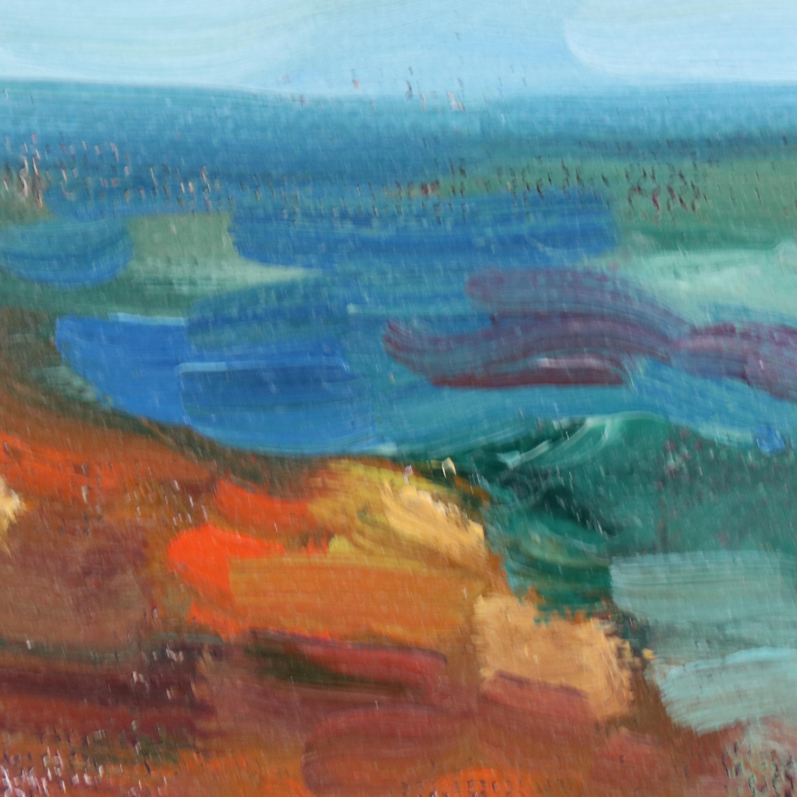 Sally Rosenbaum Coastal Landscape Oil Painting, 21st Century