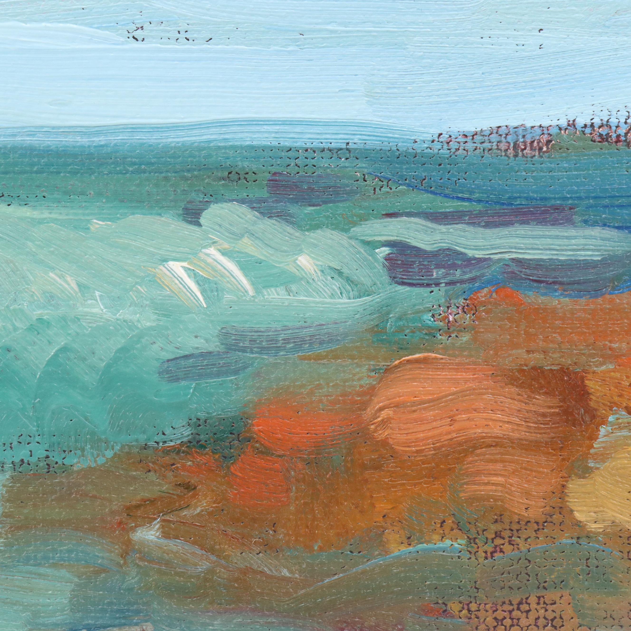 Sally Rosenbaum Coastal Landscape Oil Painting, 21st Century