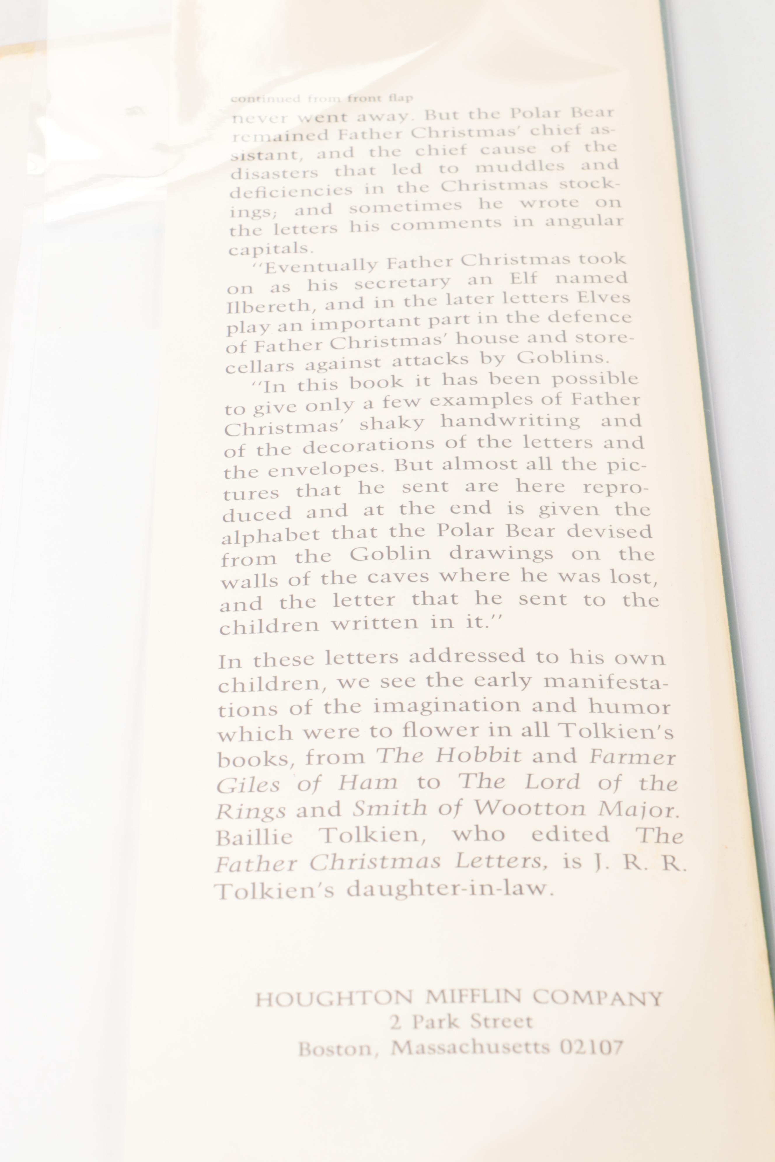 First Edition "The Father Christmas Letters" by J. R. R. Tolkien, 1976