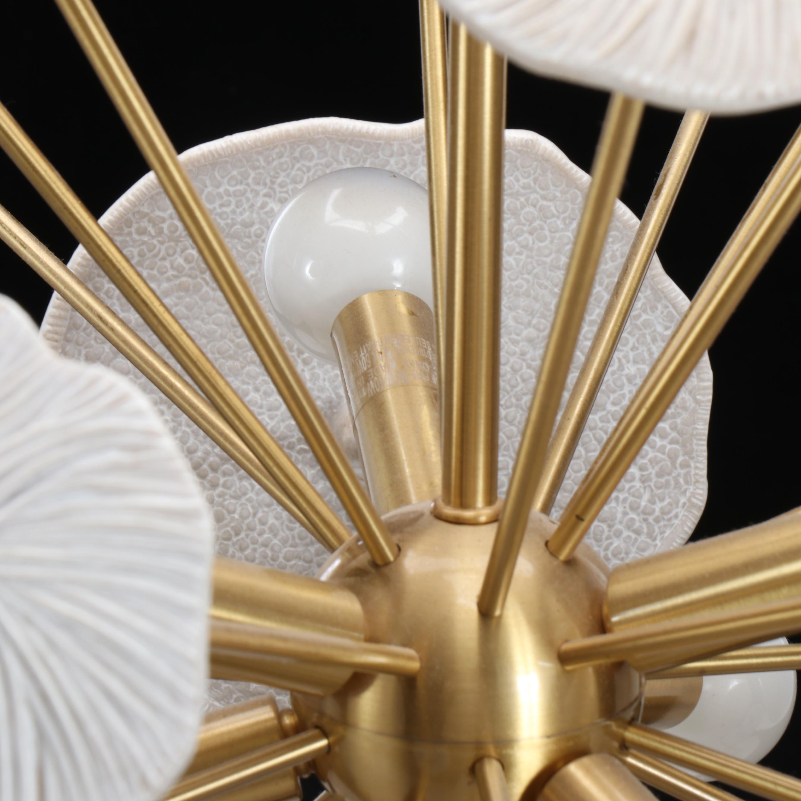 Ballard Designs Coral Sunburst Style Pendant Light