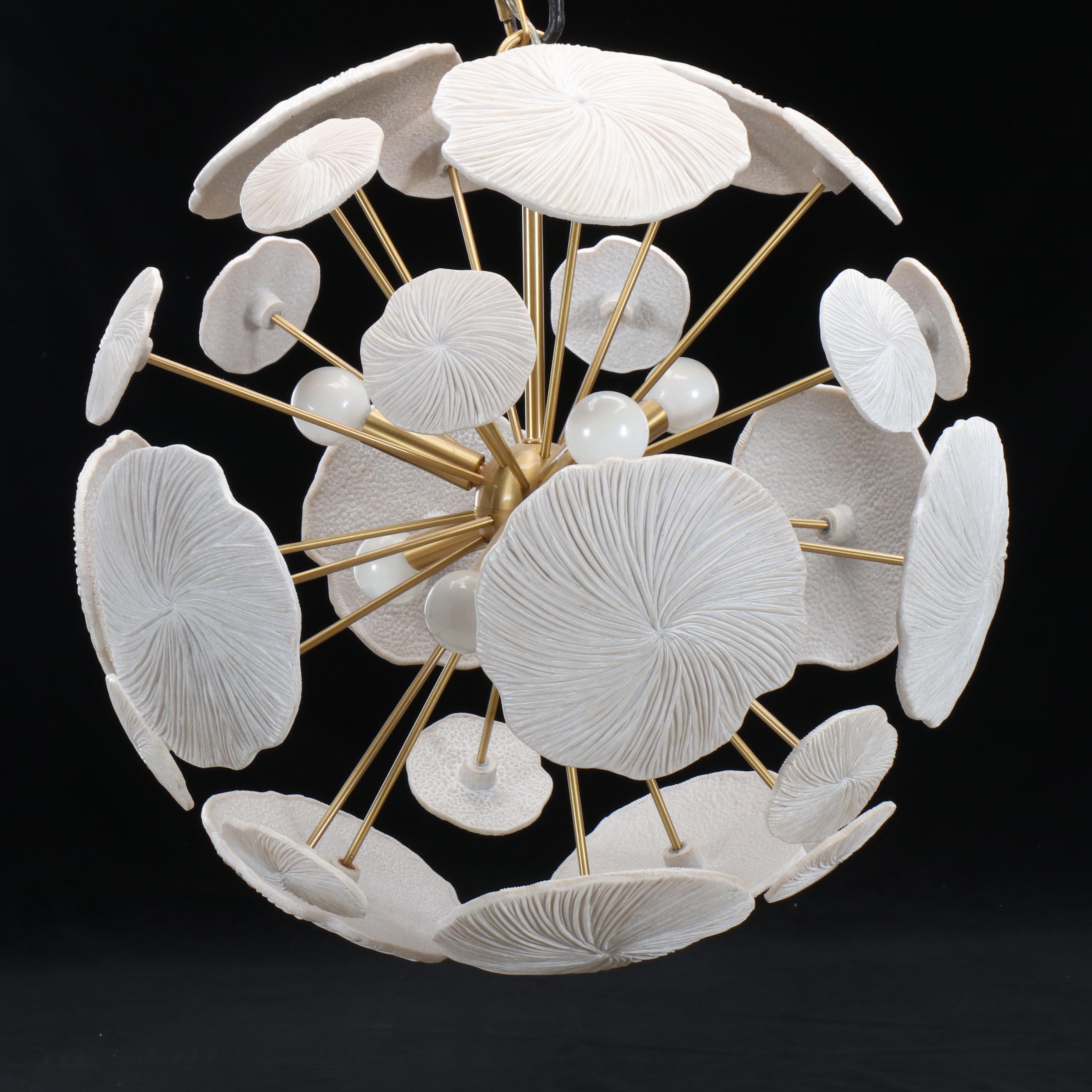 Ballard Designs Coral Sunburst Style Pendant Light