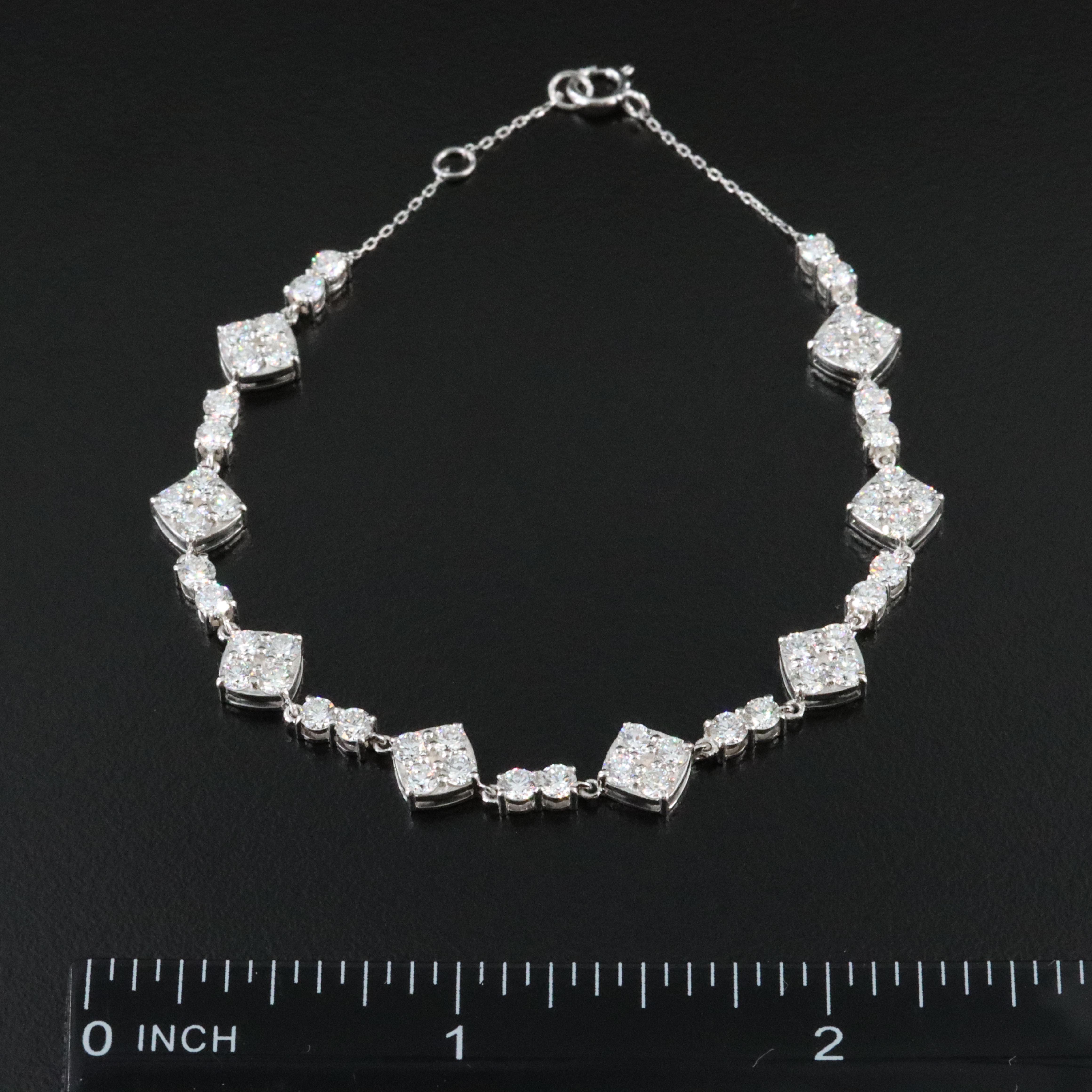 14K 3.36 CTW Lab Grown Diamond Bracelet with IGI Jewelry Report