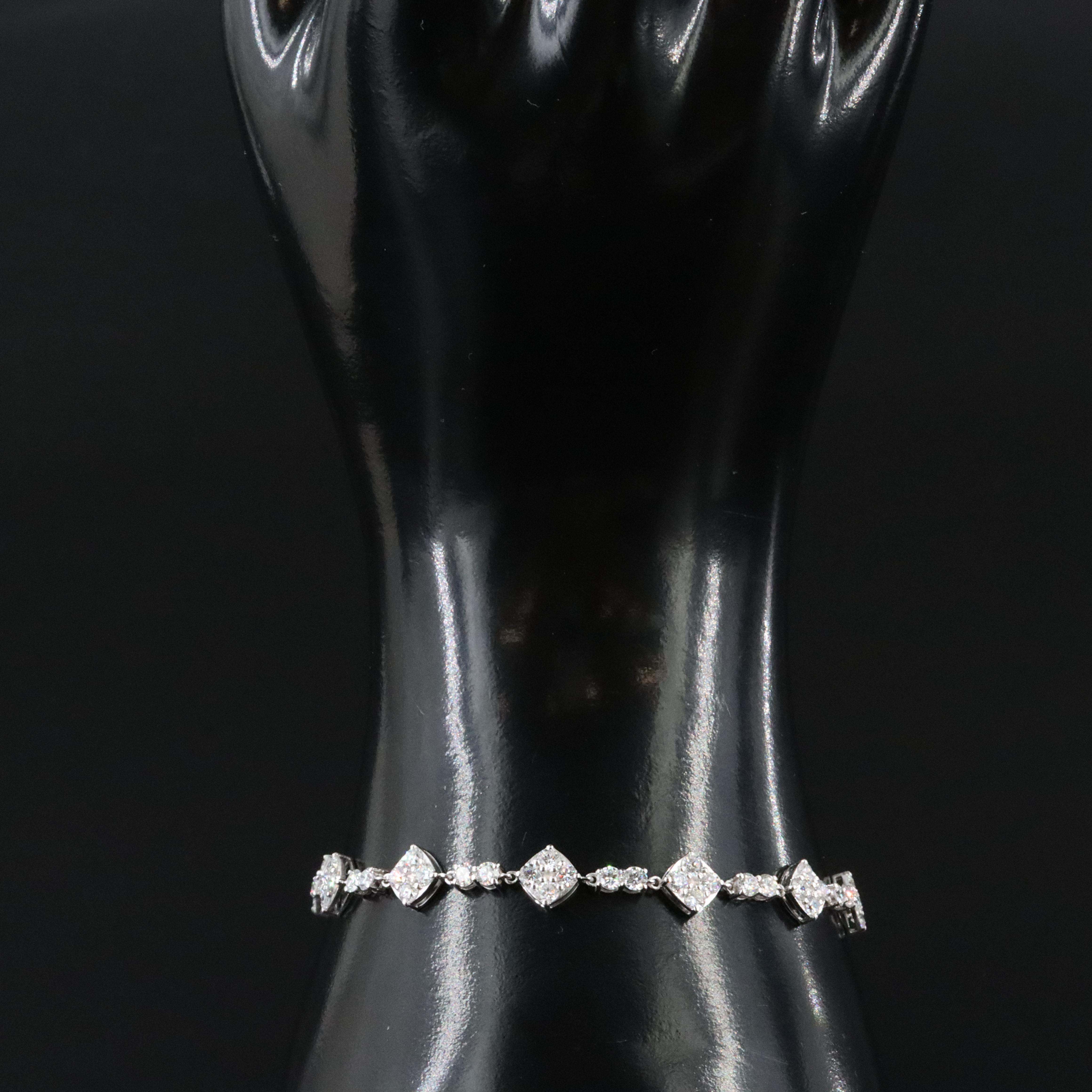 14K 3.36 CTW Lab Grown Diamond Bracelet with IGI Jewelry Report