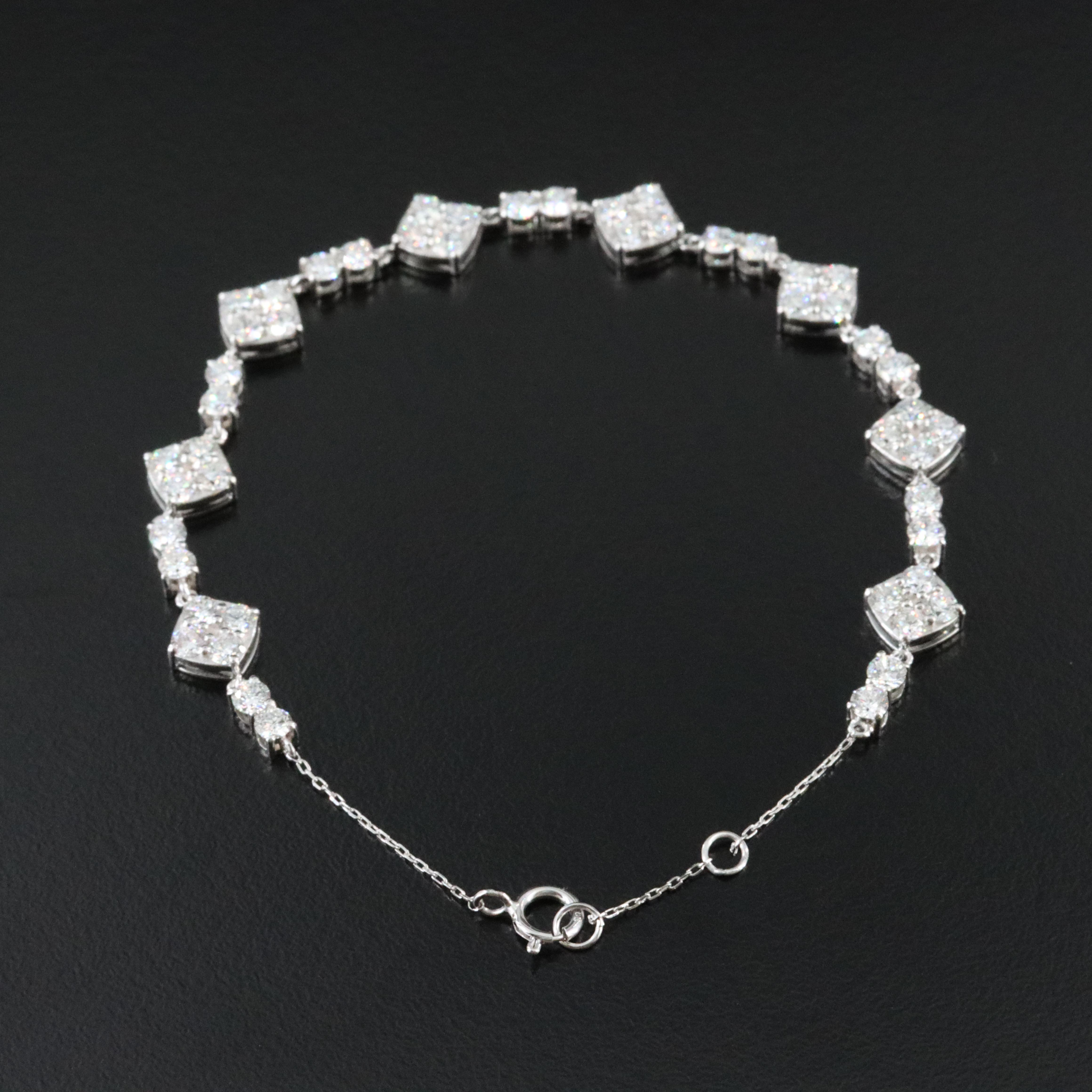 14K 3.36 CTW Lab Grown Diamond Bracelet with IGI Jewelry Report