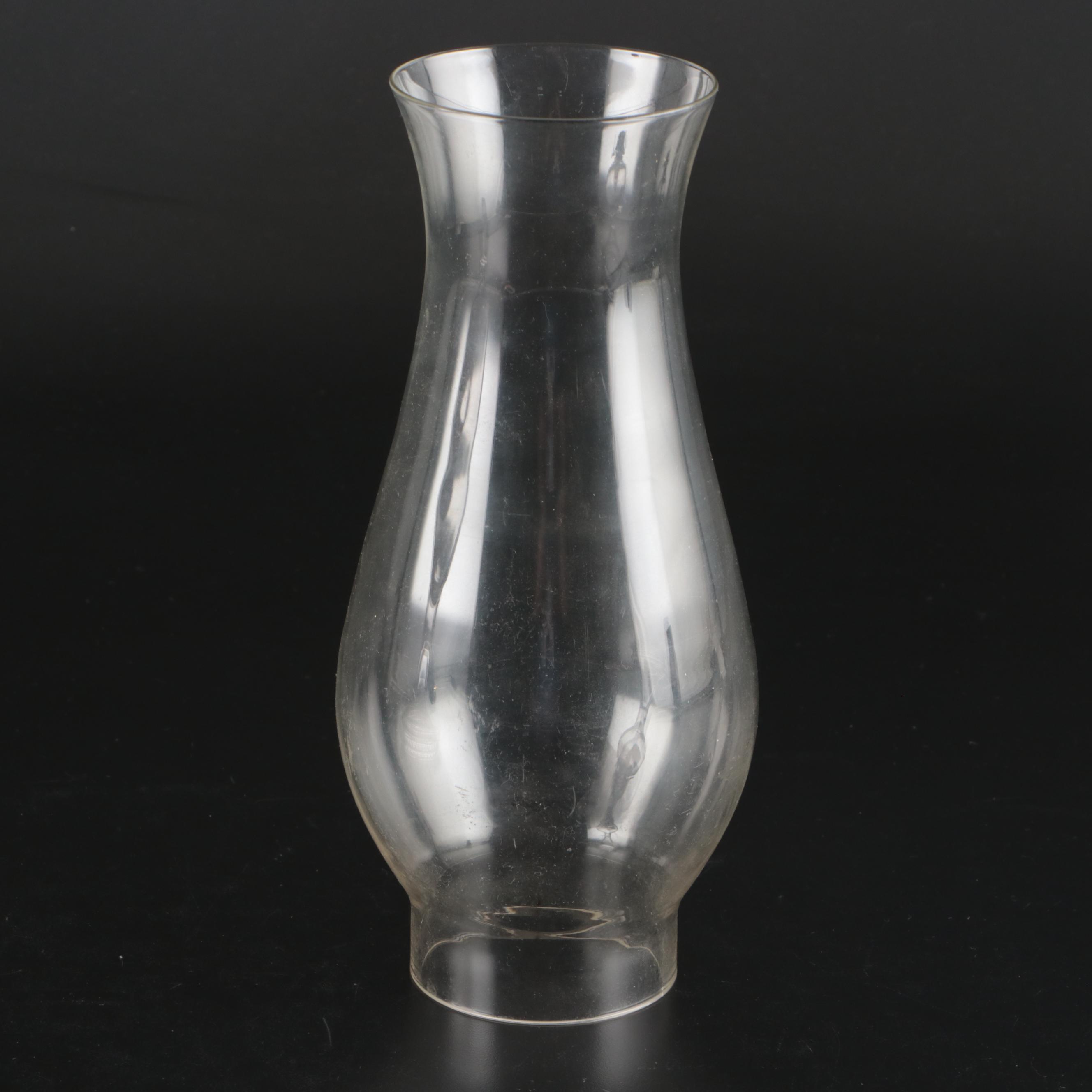 Scoville Glass Kerosene Table Lamp With Queen Anne Burner, Early 20th Century