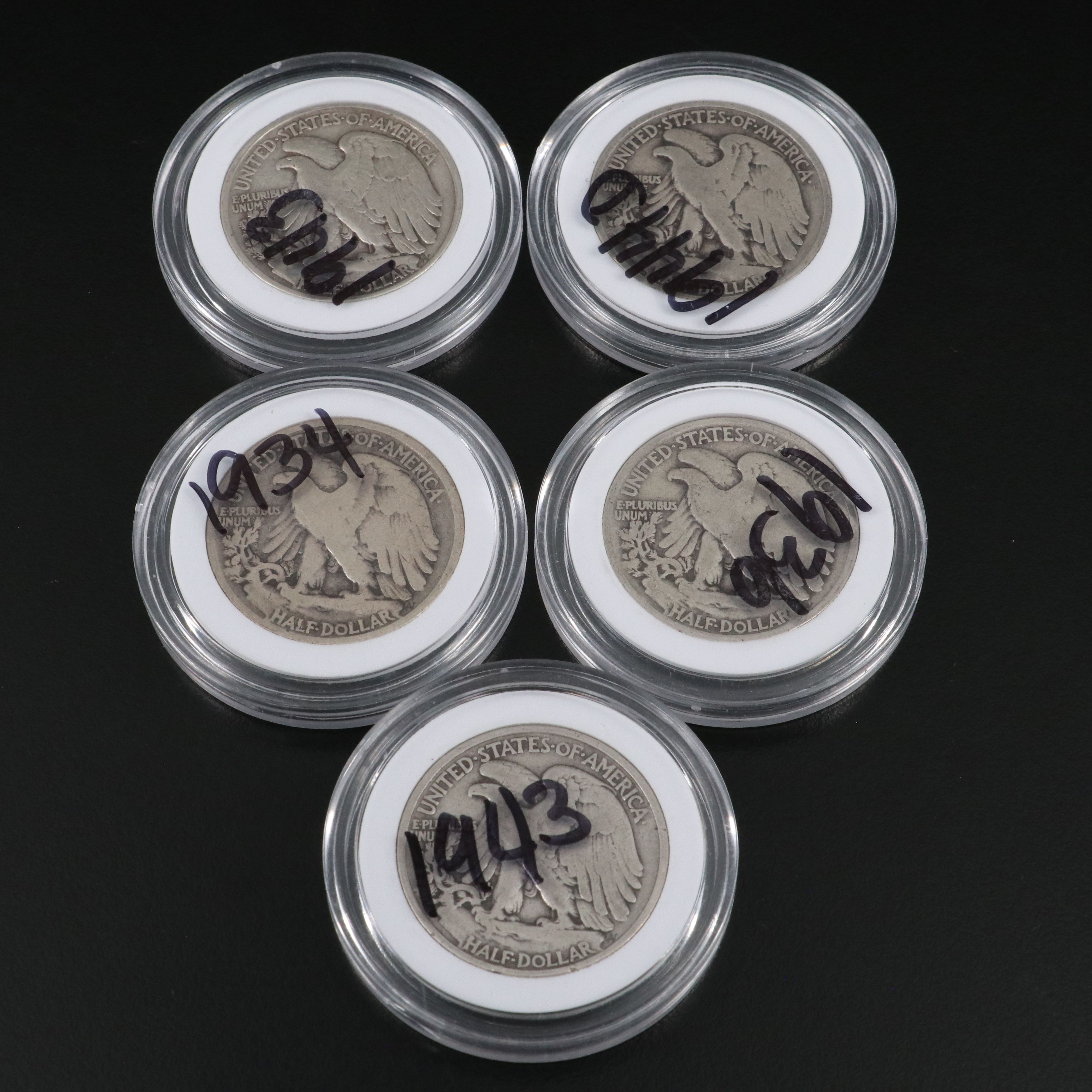 Twenty Walking Liberty Silver Half Dollars