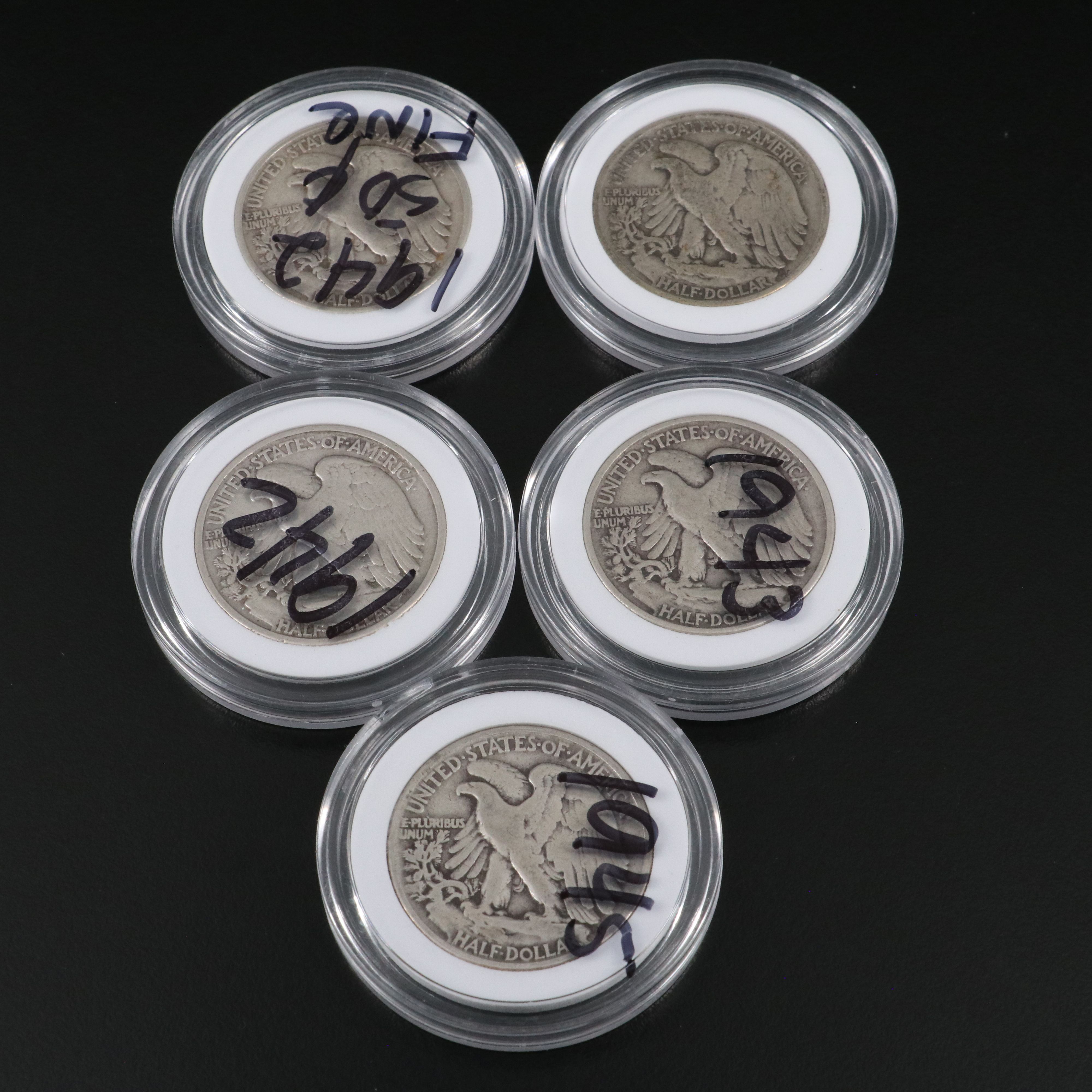 Twenty Walking Liberty Silver Half Dollars