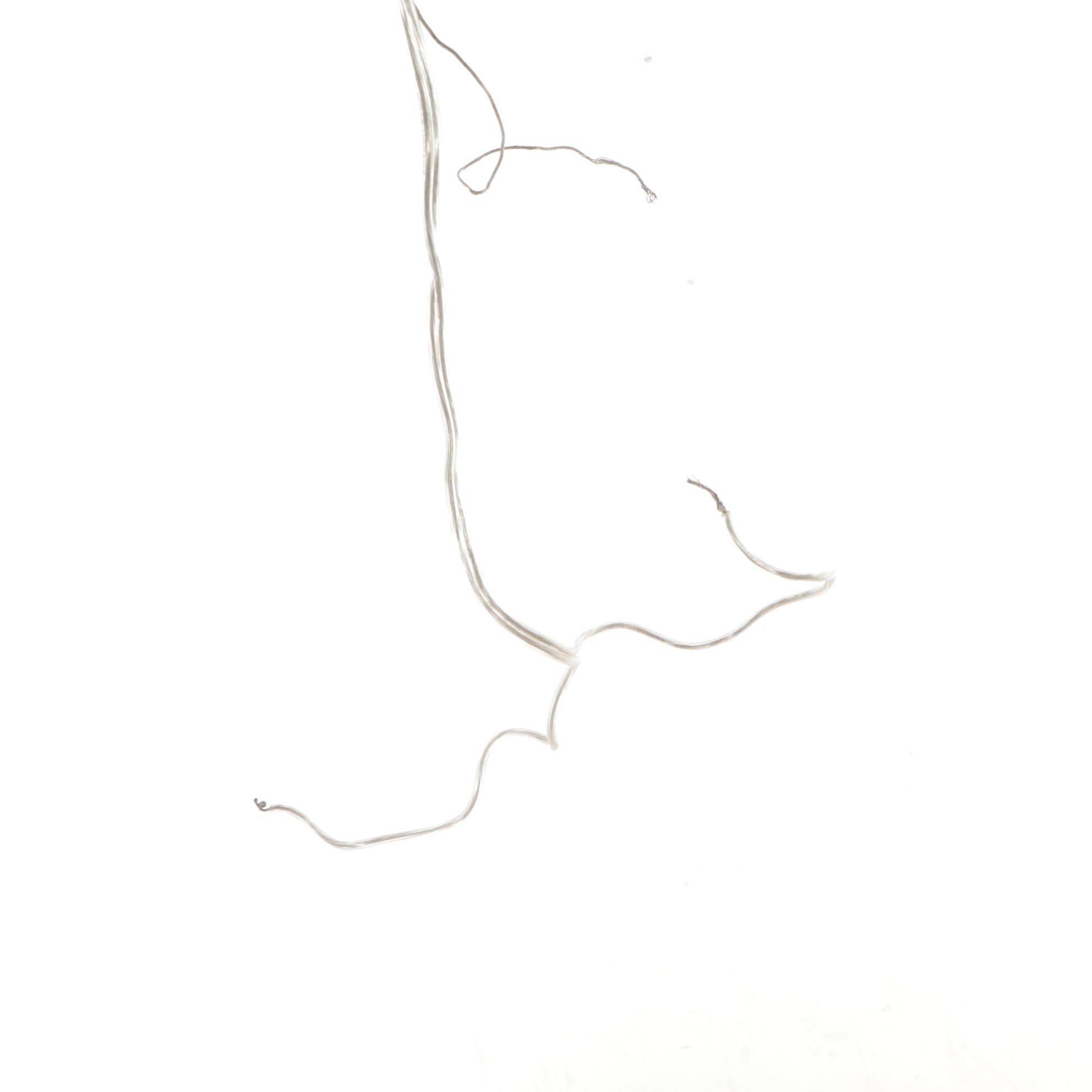 Pair of Postrmodern Chrome Cage Four-Light Pendants, 21st Century