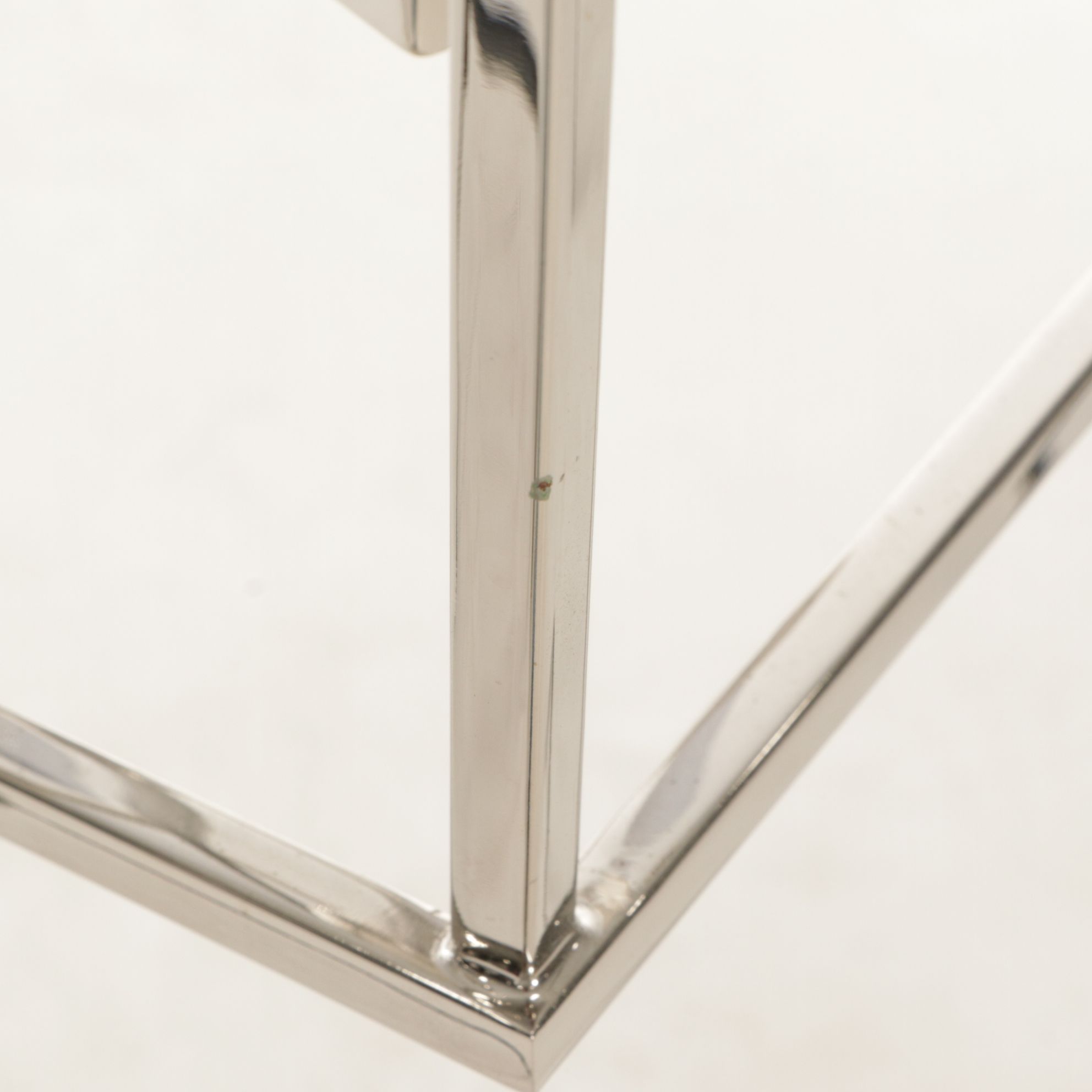 Pair of Postrmodern Chrome Cage Four-Light Pendants, 21st Century