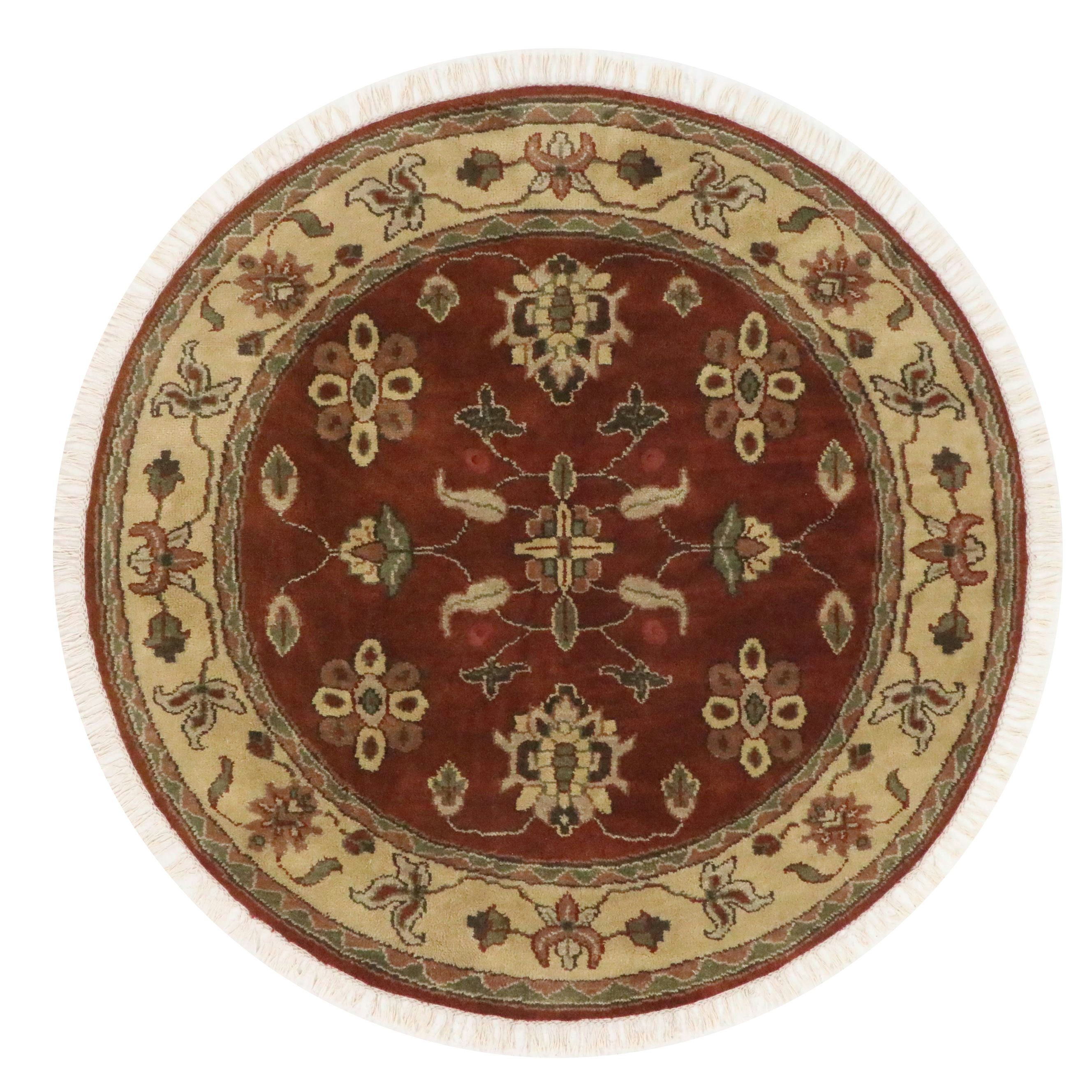 8'9 x 8'7 Round Hand-Knotted Surya "Caspian" Area Rug