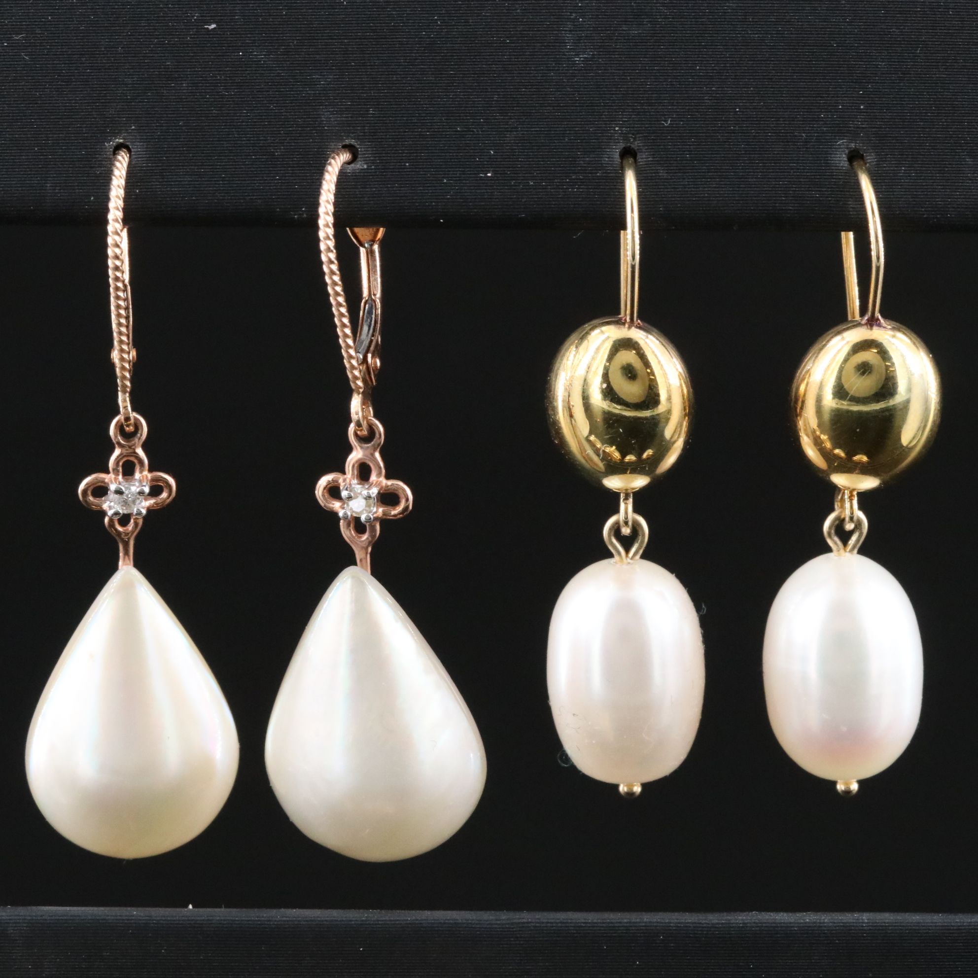 14K Pearl and Diamond Earring Selection