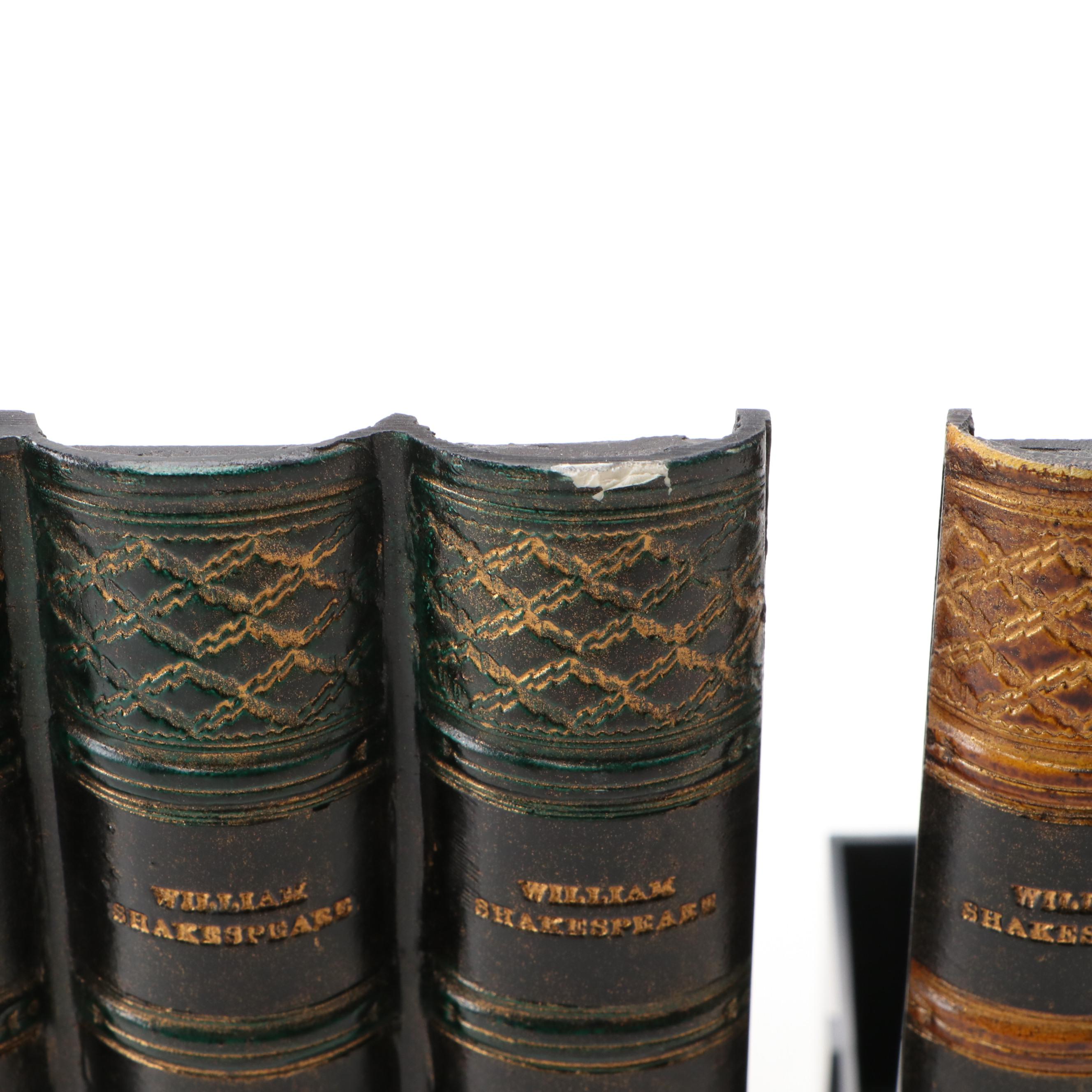 Korean Newspaper Stacking Nesting Tables with Faux Book Storage Racks