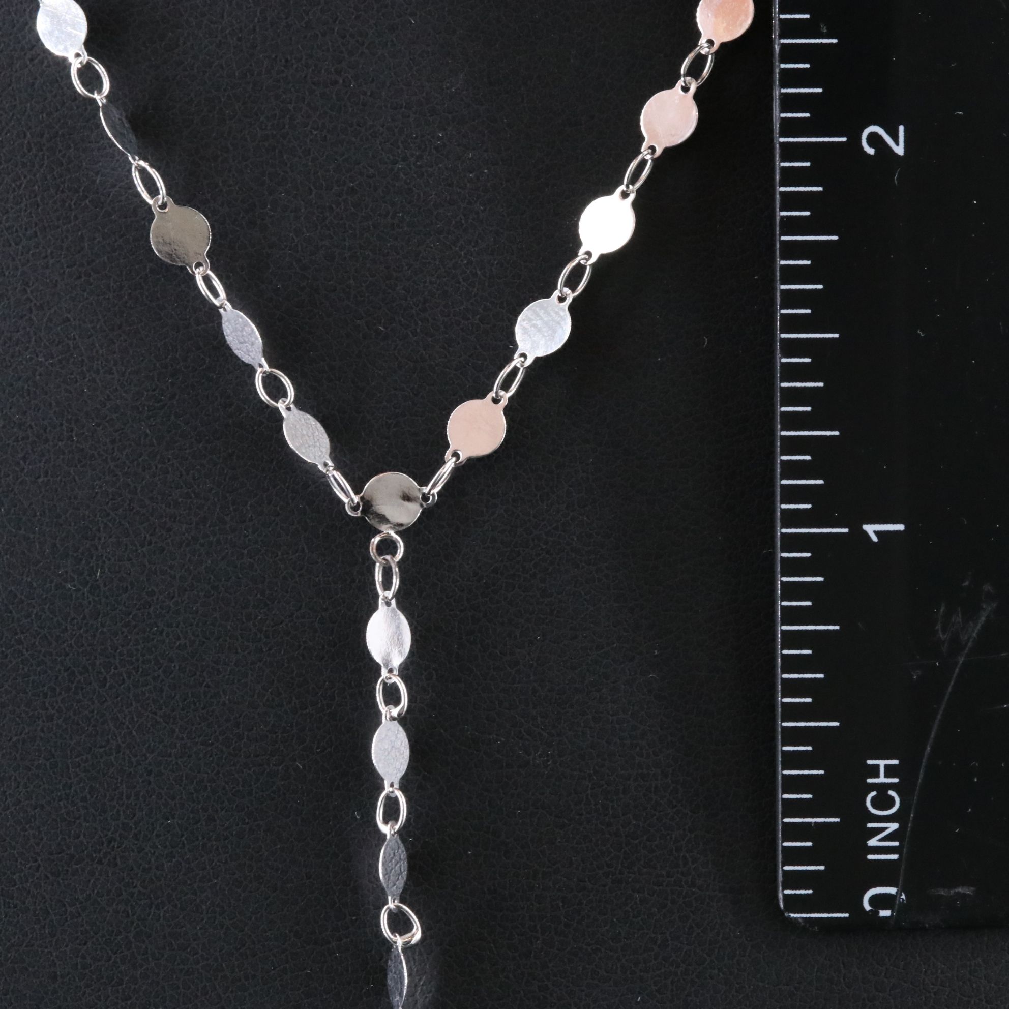 14K Mirror Link Y Necklace