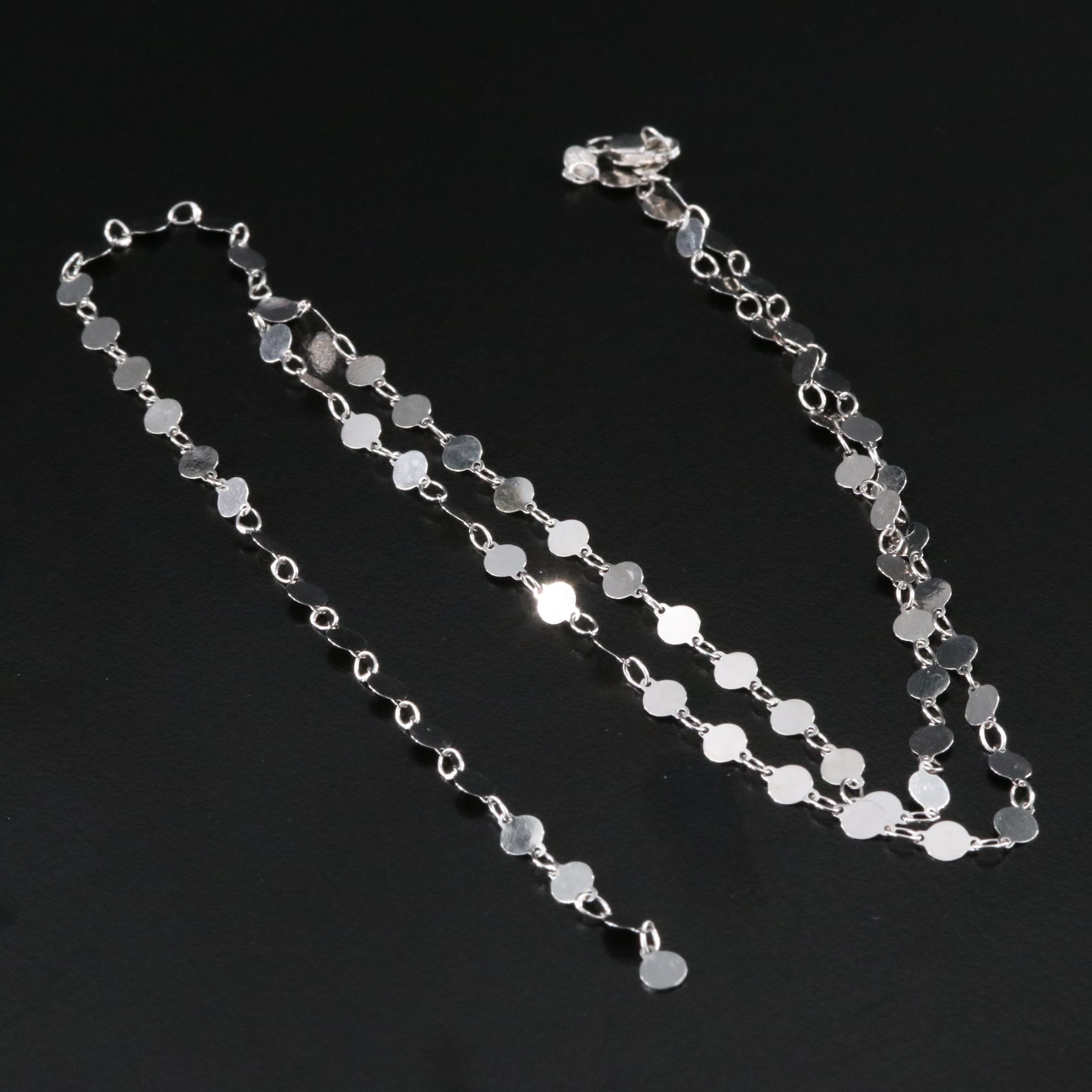 14K Mirror Link Y Necklace