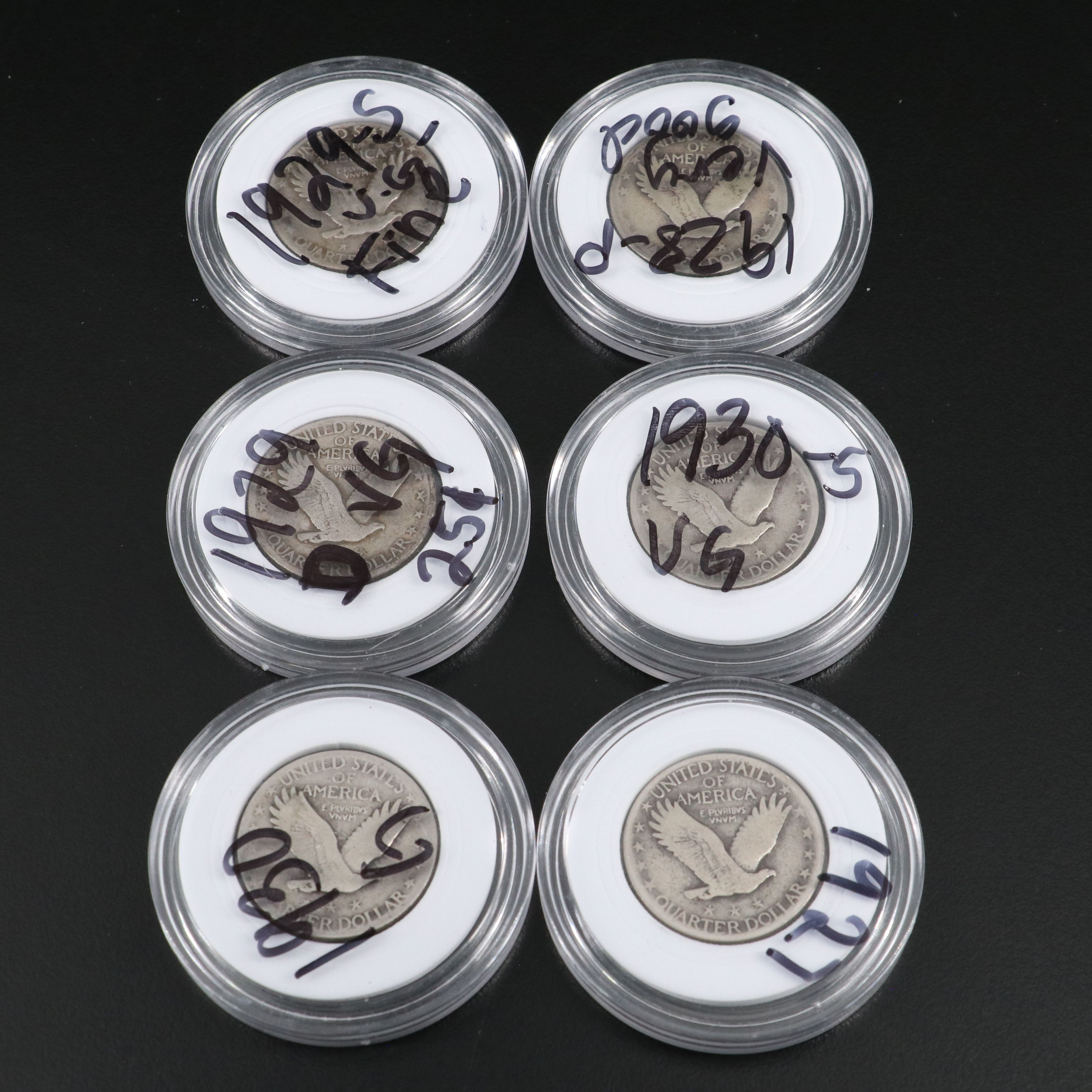 Thirty Assorted Date Standing Liberty Silver Quarters