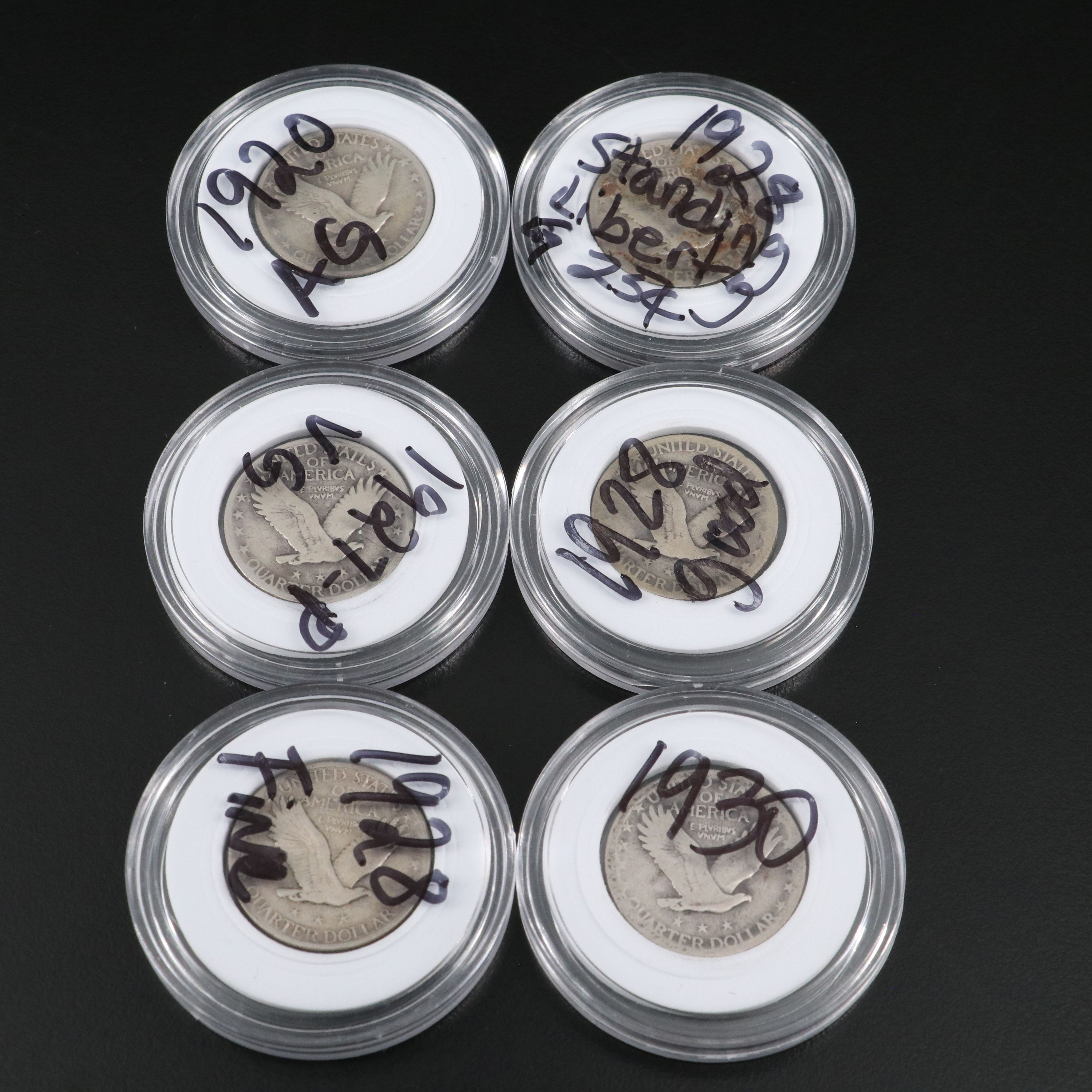 Thirty Assorted Date Standing Liberty Silver Quarters