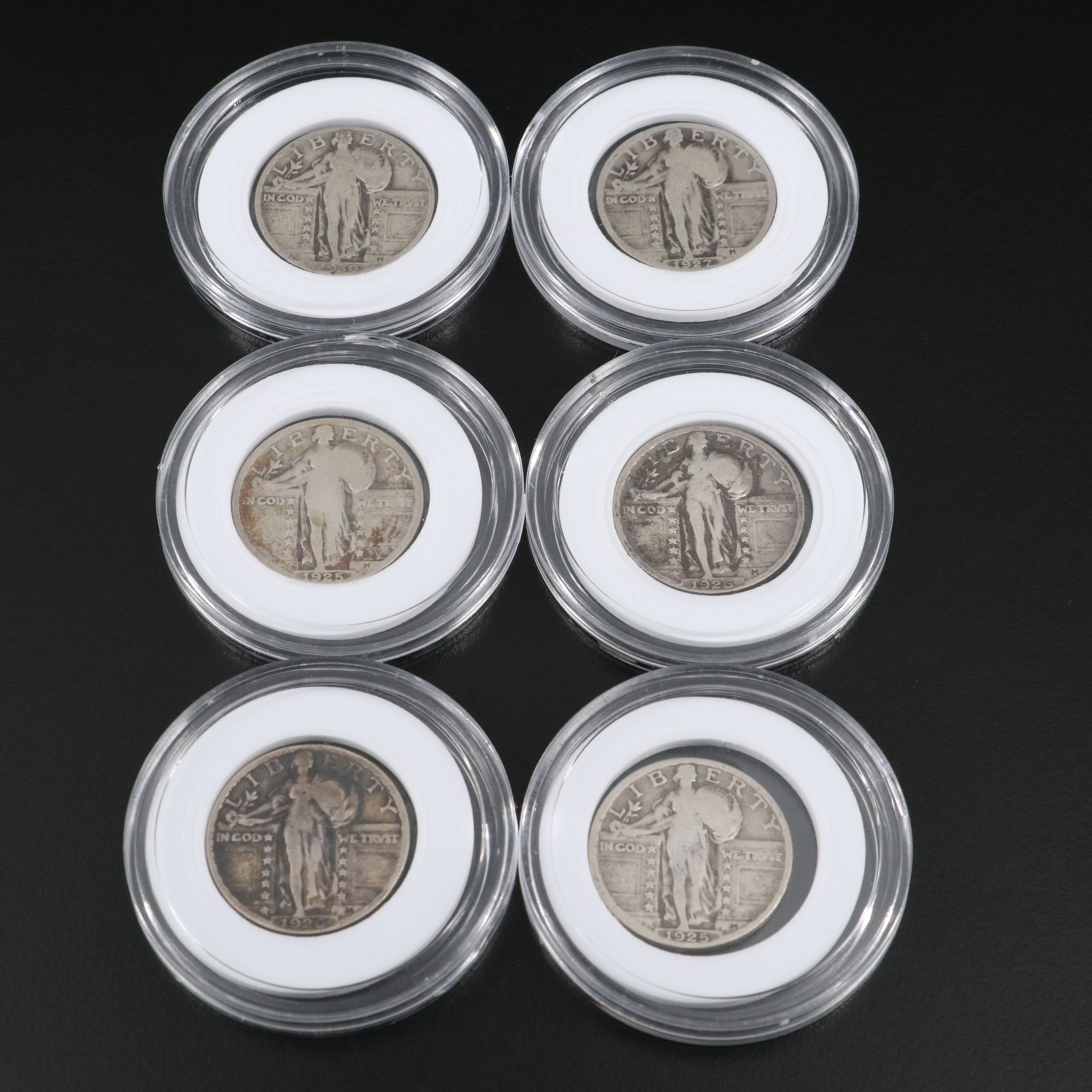 Thirty Assorted Date Standing Liberty Silver Quarters