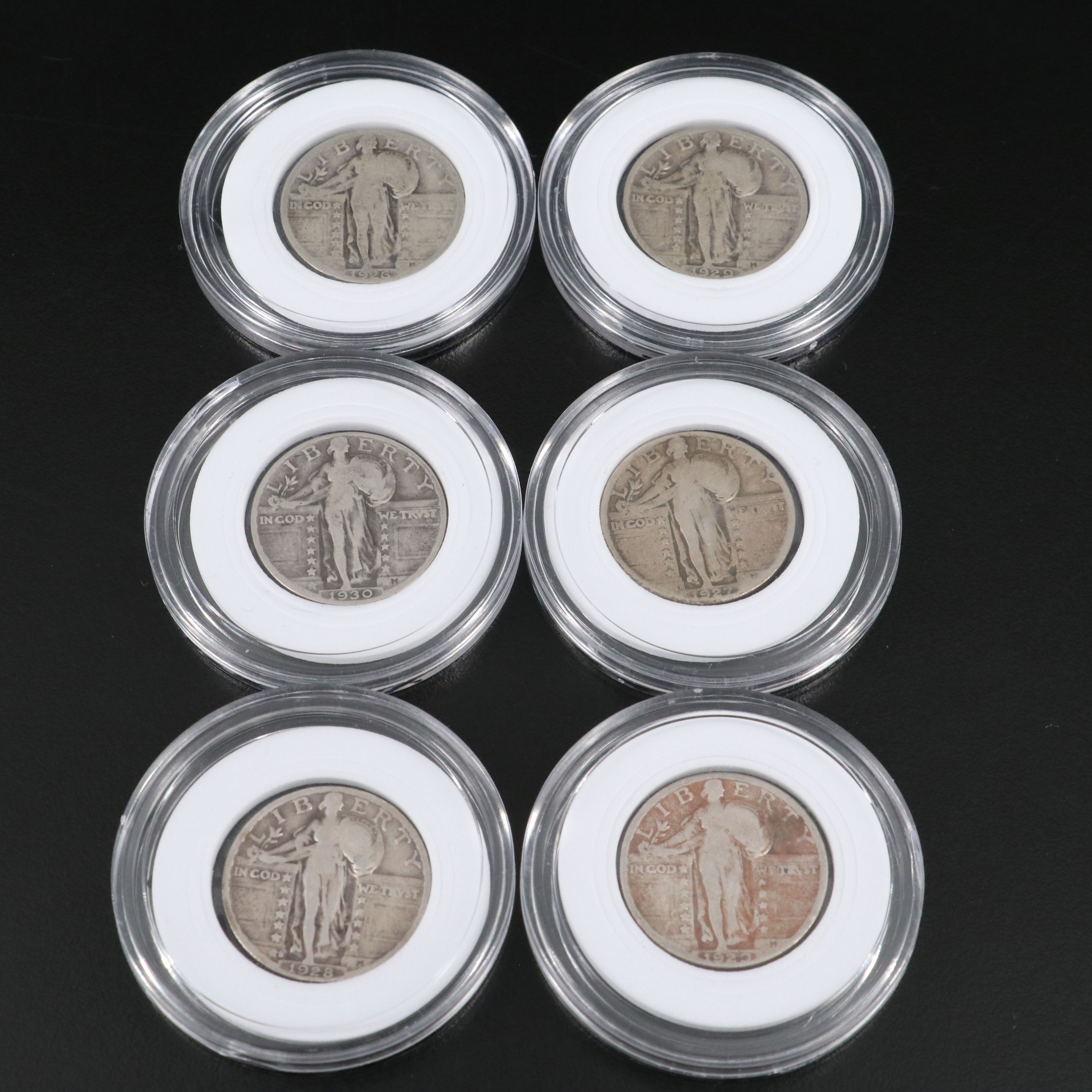 Thirty Assorted Date Standing Liberty Silver Quarters