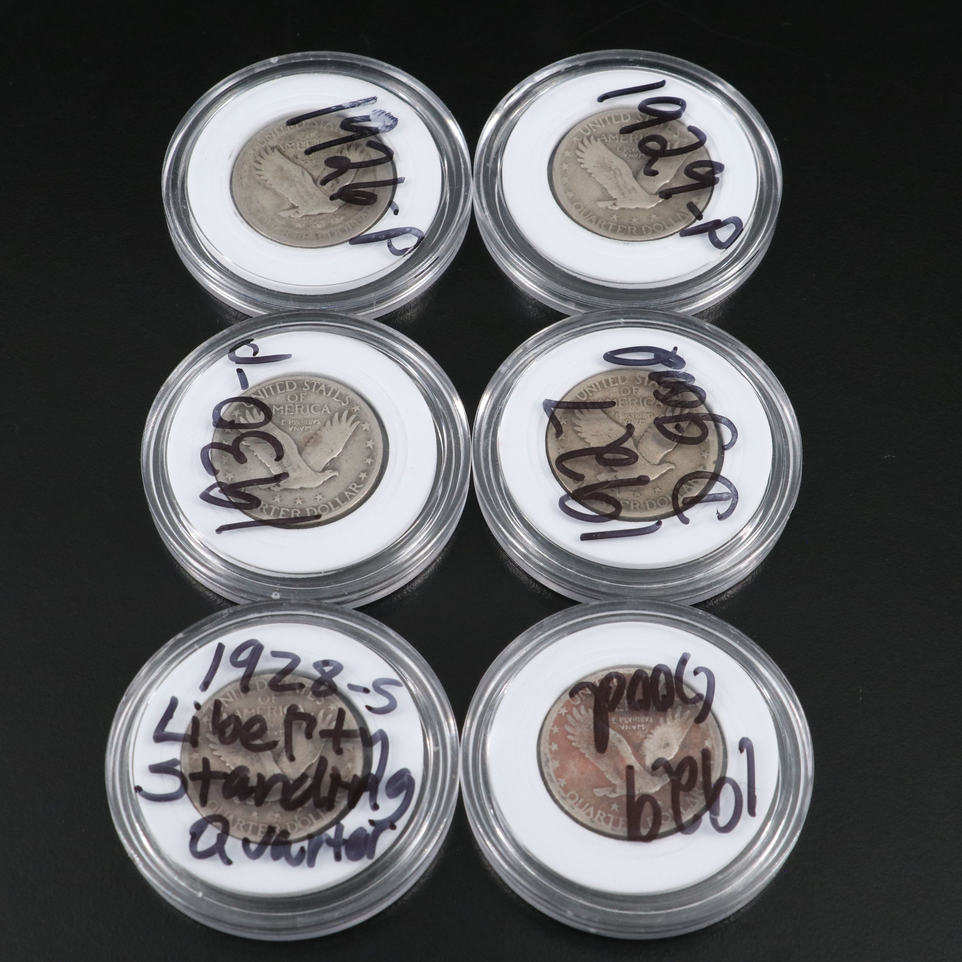 Thirty Assorted Date Standing Liberty Silver Quarters