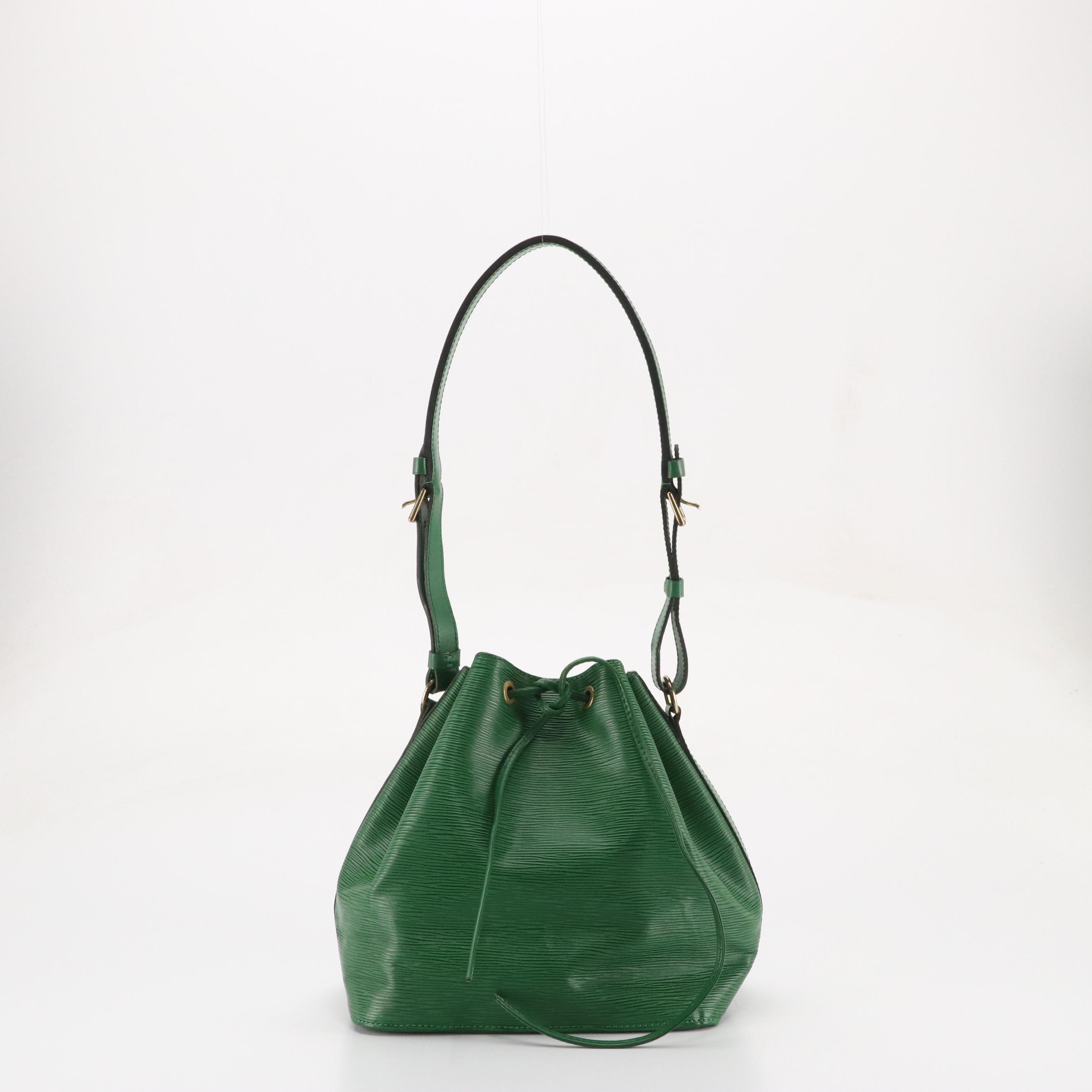 Louis Vuitton Petit Noé Bag in Borneo Green Epi/Smooth Leather