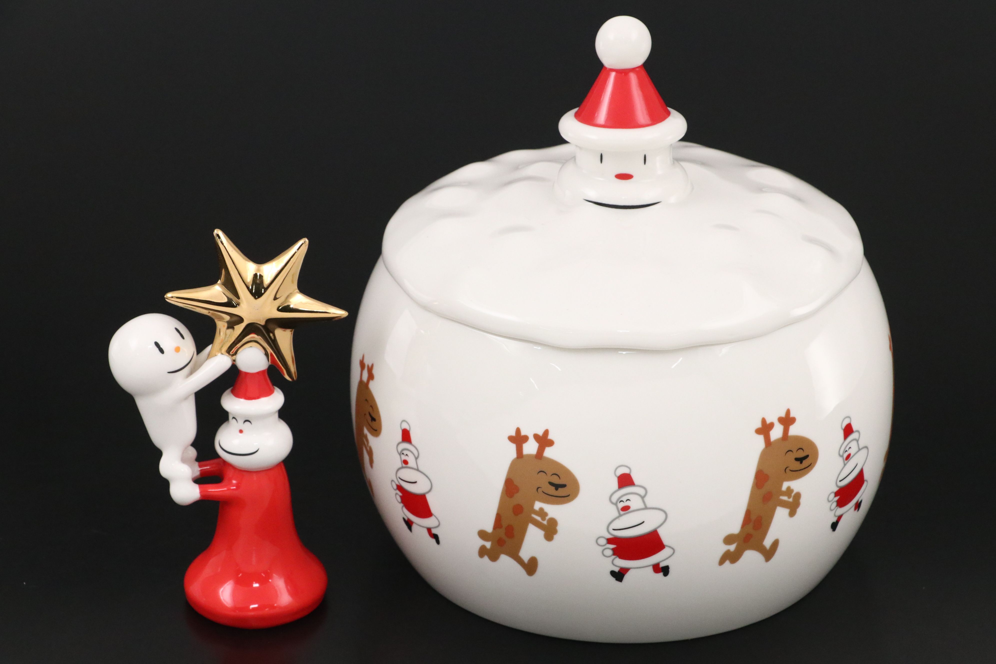di Alessi "Let it Snow" Biscuit Jar with Other Christmas-Themed Serving Pieces