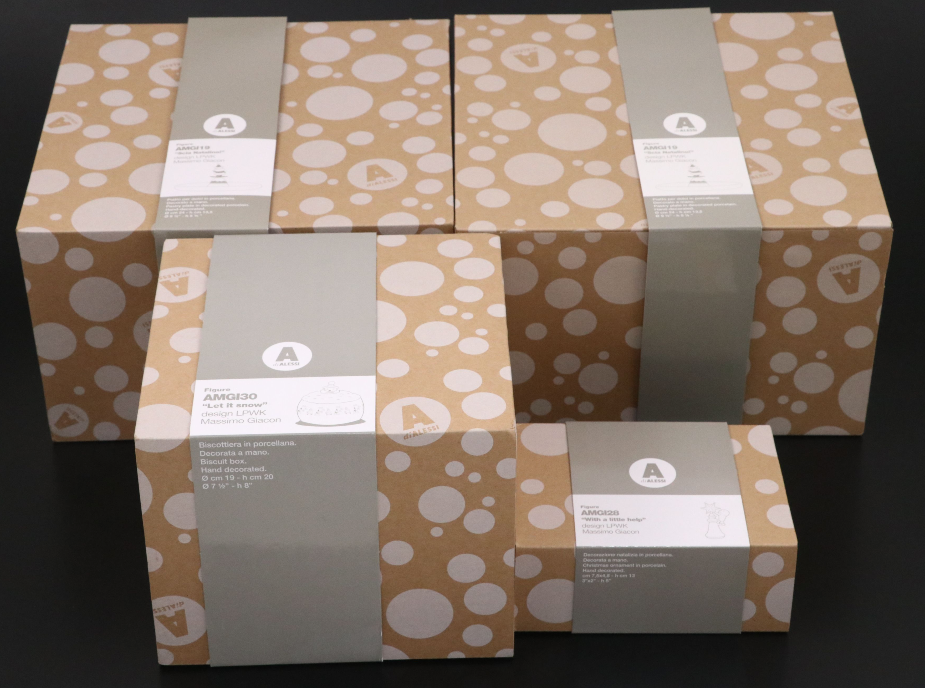 di Alessi "Let it Snow" Biscuit Jar with Other Christmas-Themed Serving Pieces