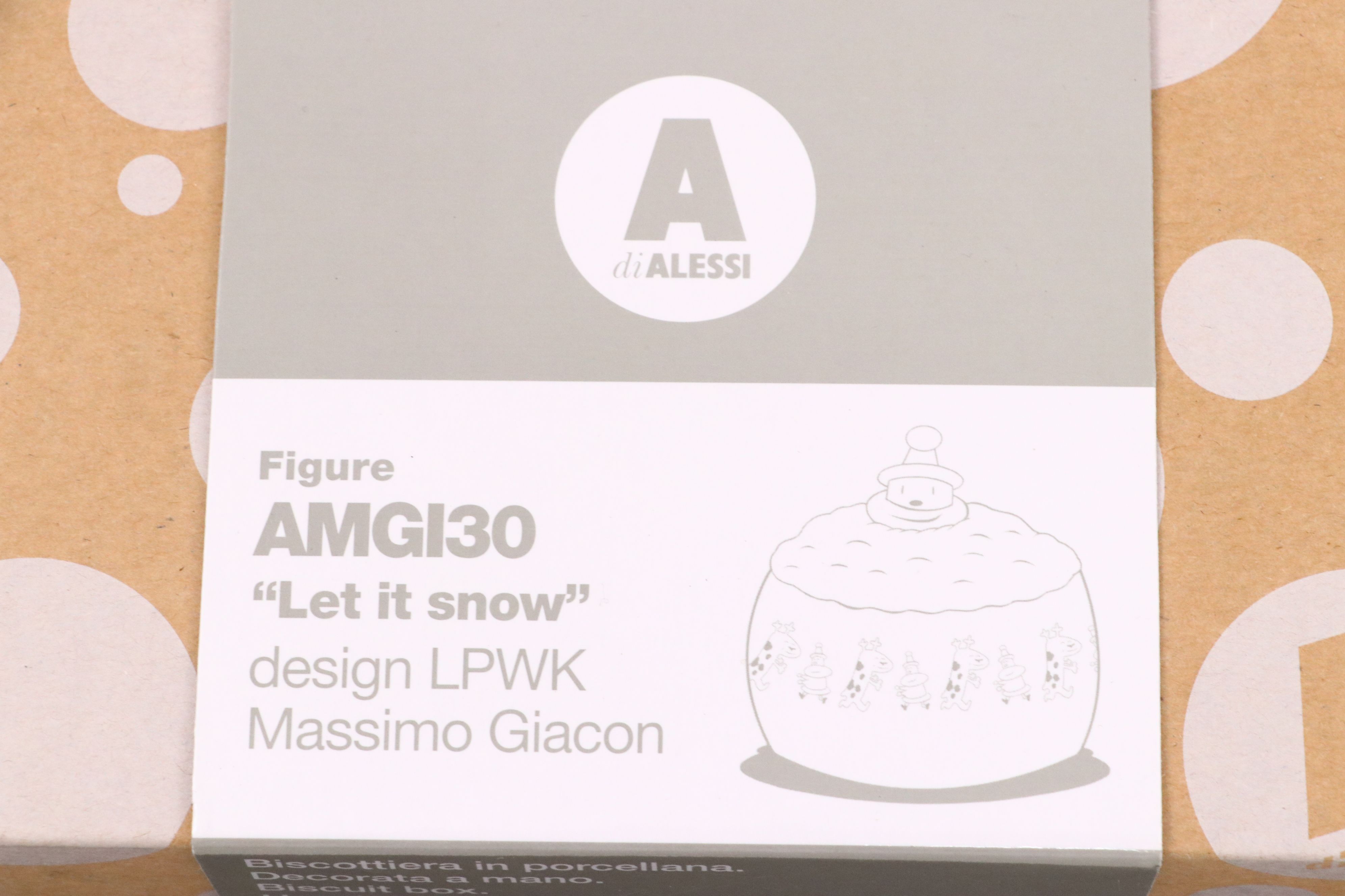 di Alessi "Let it Snow" Biscuit Jar with Other Christmas-Themed Serving Pieces