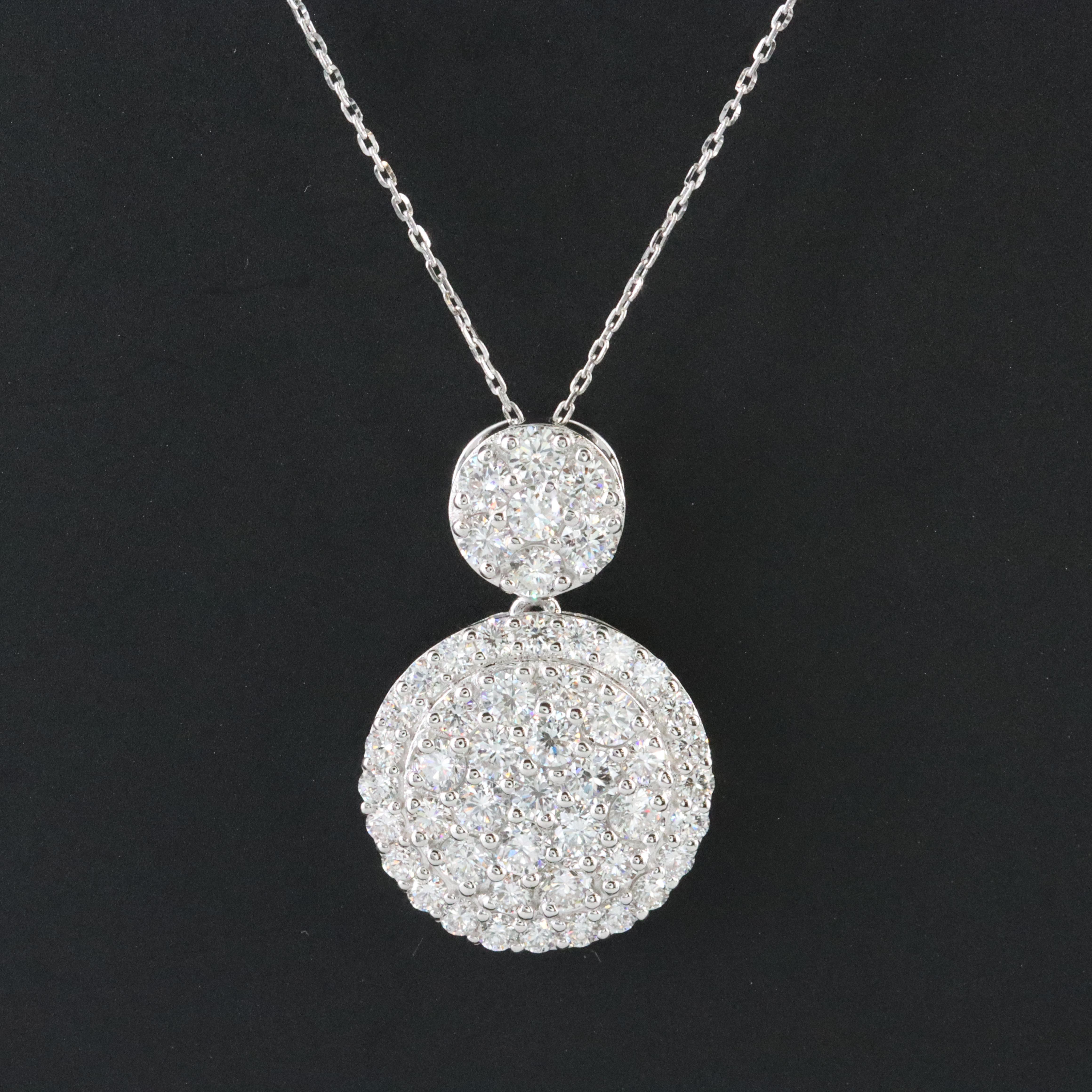 14K 2.25 CTW Lab Grown Diamond Necklace with IGI Jewelry Report