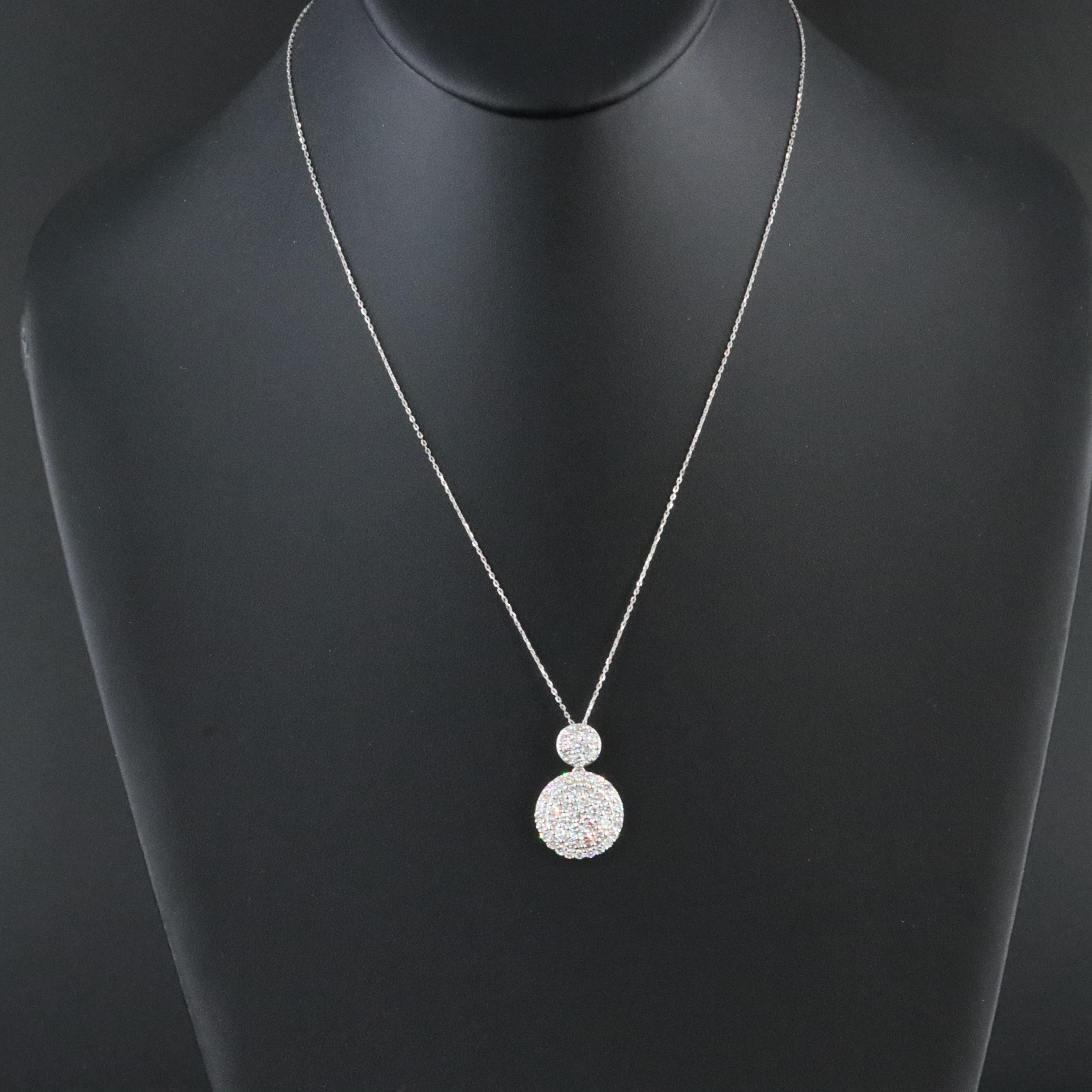 14K 2.25 CTW Lab Grown Diamond Necklace with IGI Jewelry Report