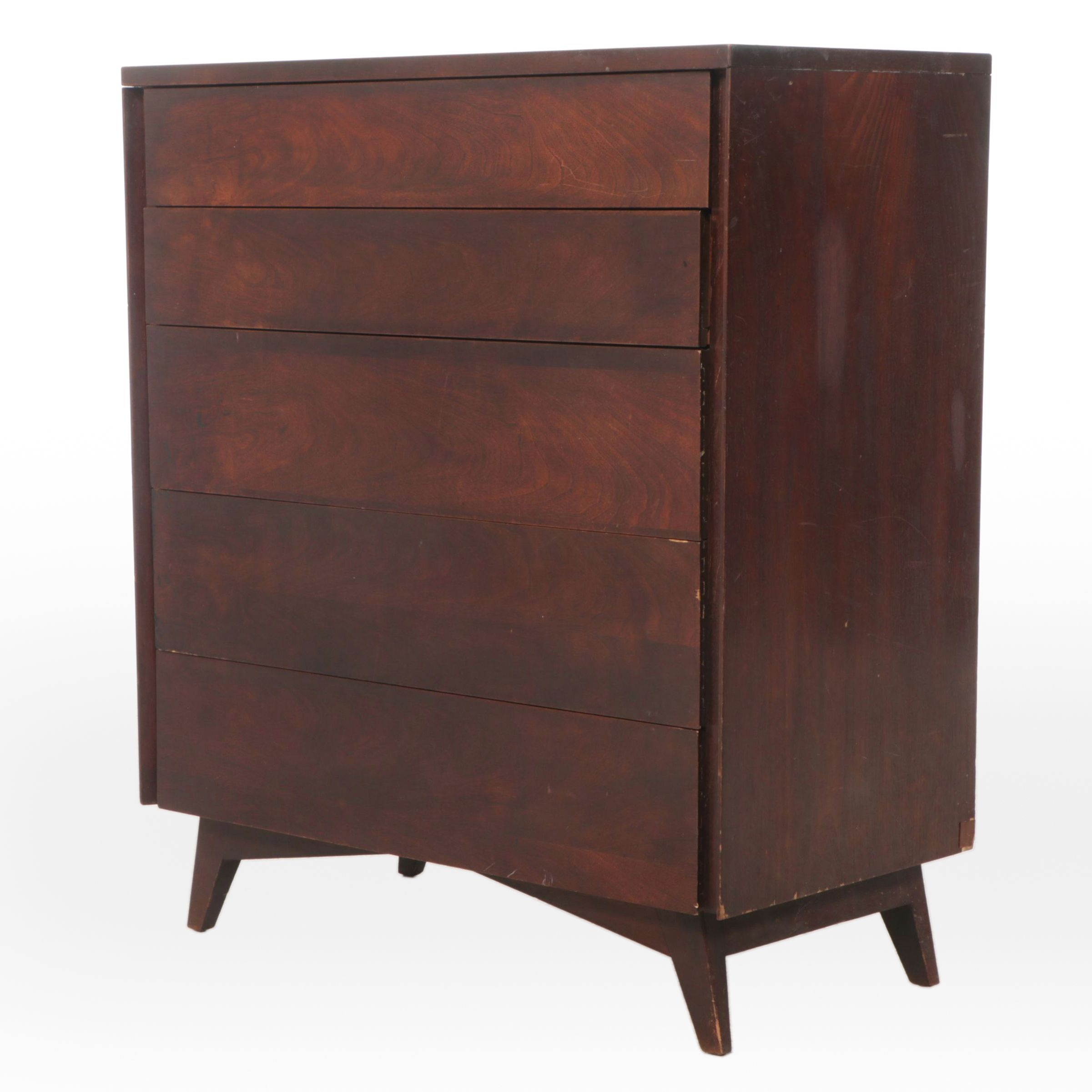 Mid Century Modern Walnut Chest of Drawers