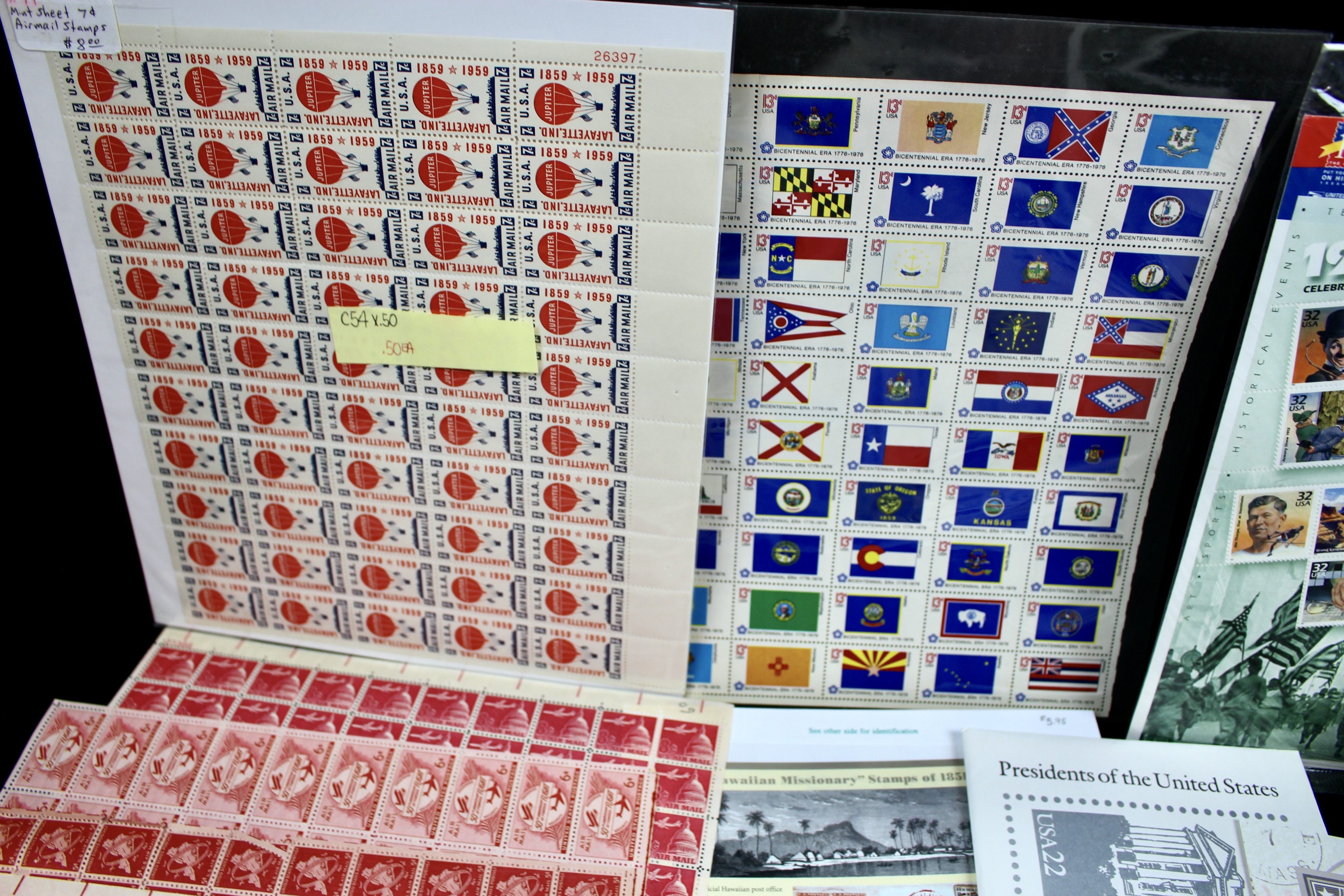 Postage Stamp Sheet Grouping