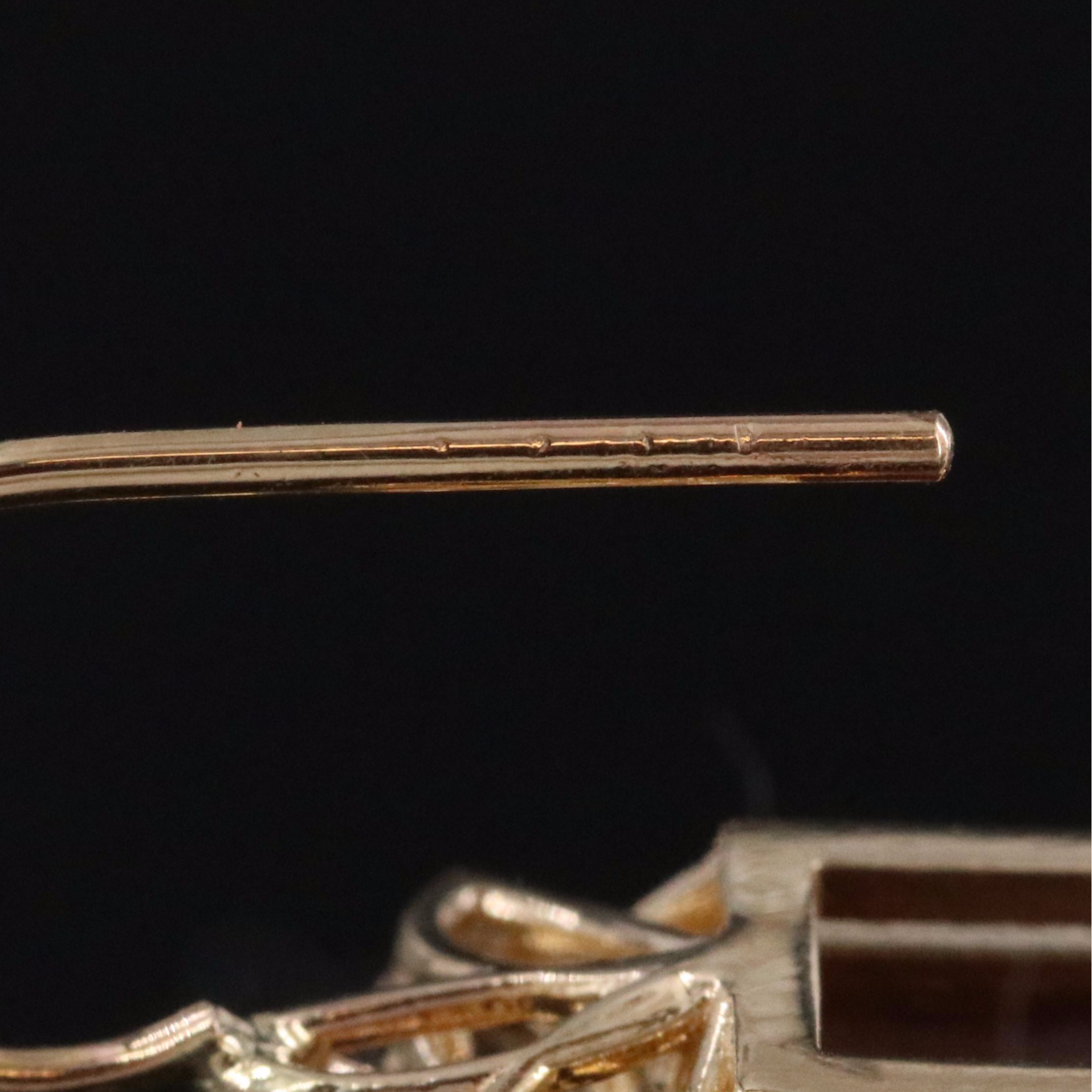 14K Shell Cameo Earrings