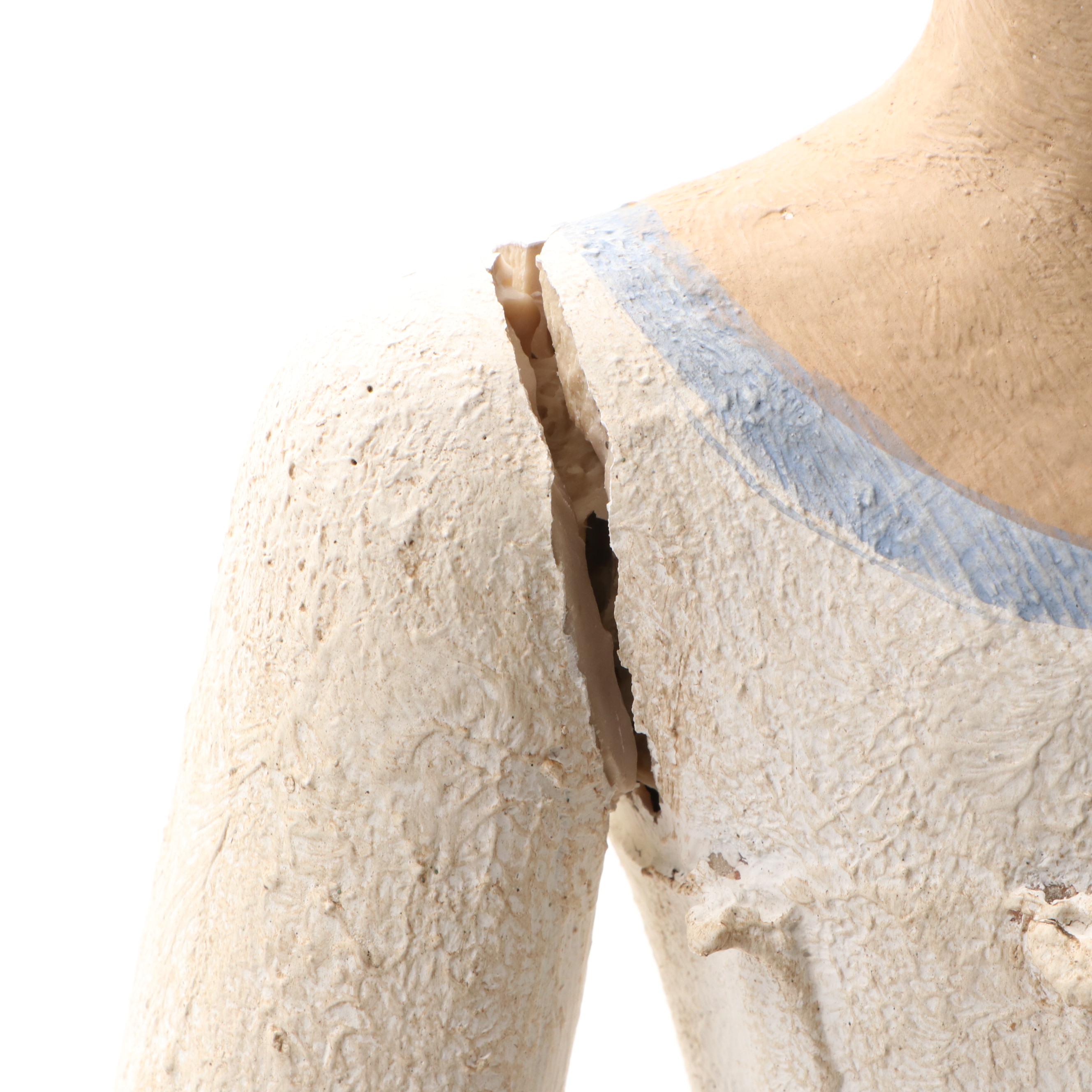 Spanish Santos Style Kneeling Figural Sculpture