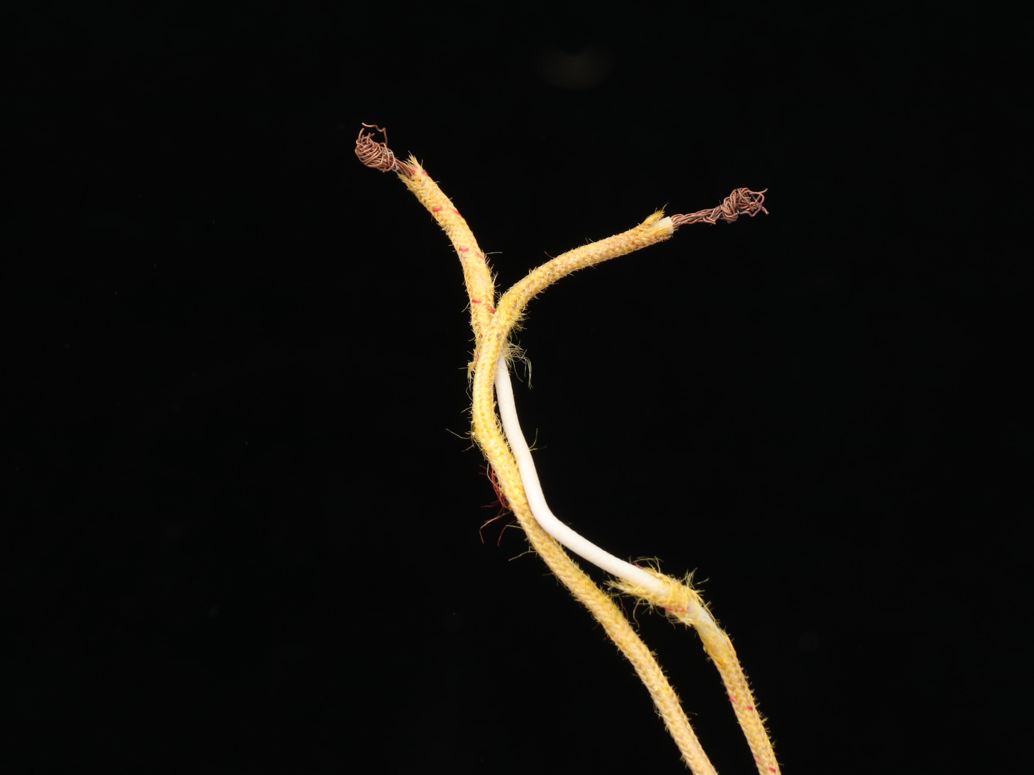 Pair of Cast Brass and Crystal Bead Wedding Cake Pendant Lights
