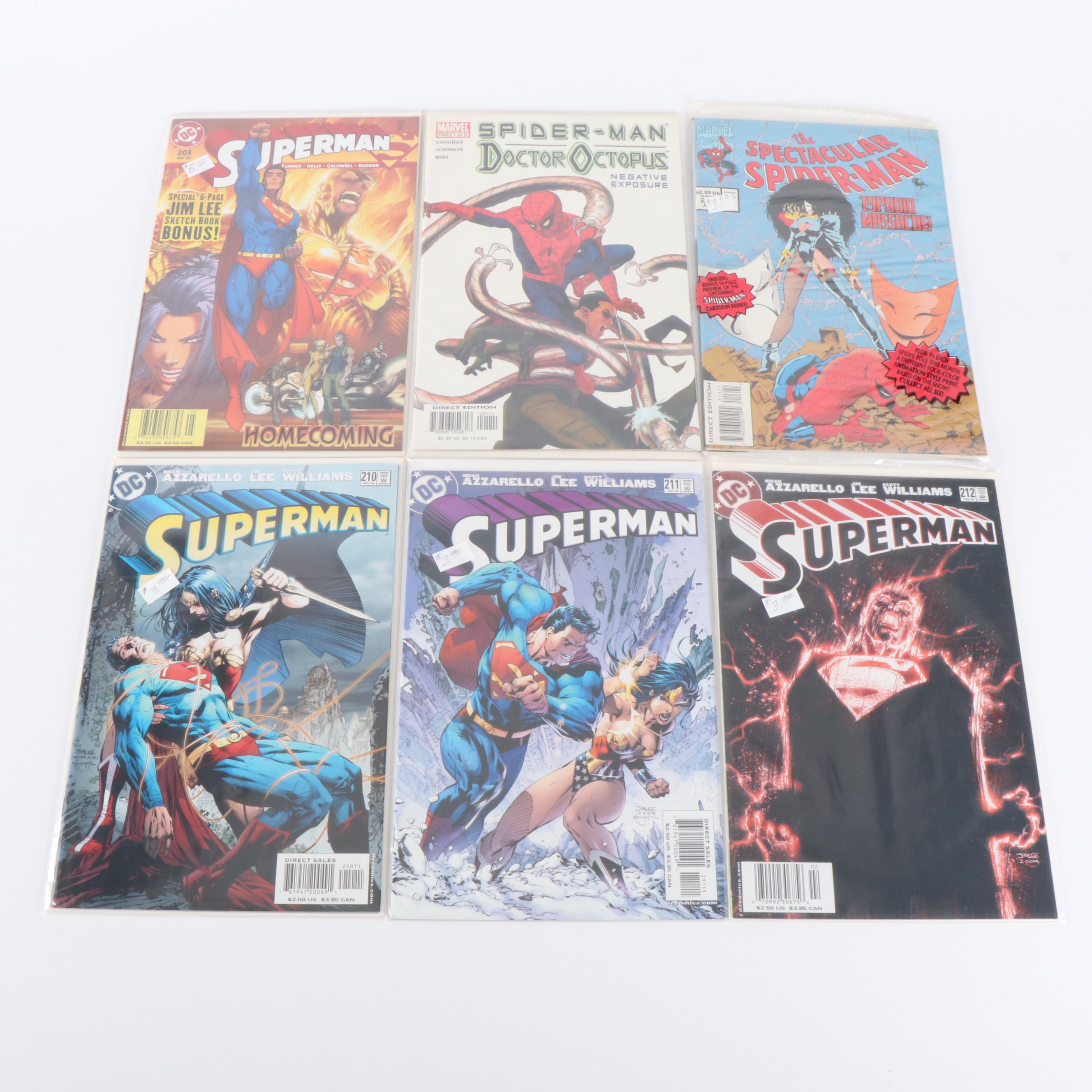 Bronze-Modern Age "Spider-Man" and "Superman" Comic Books